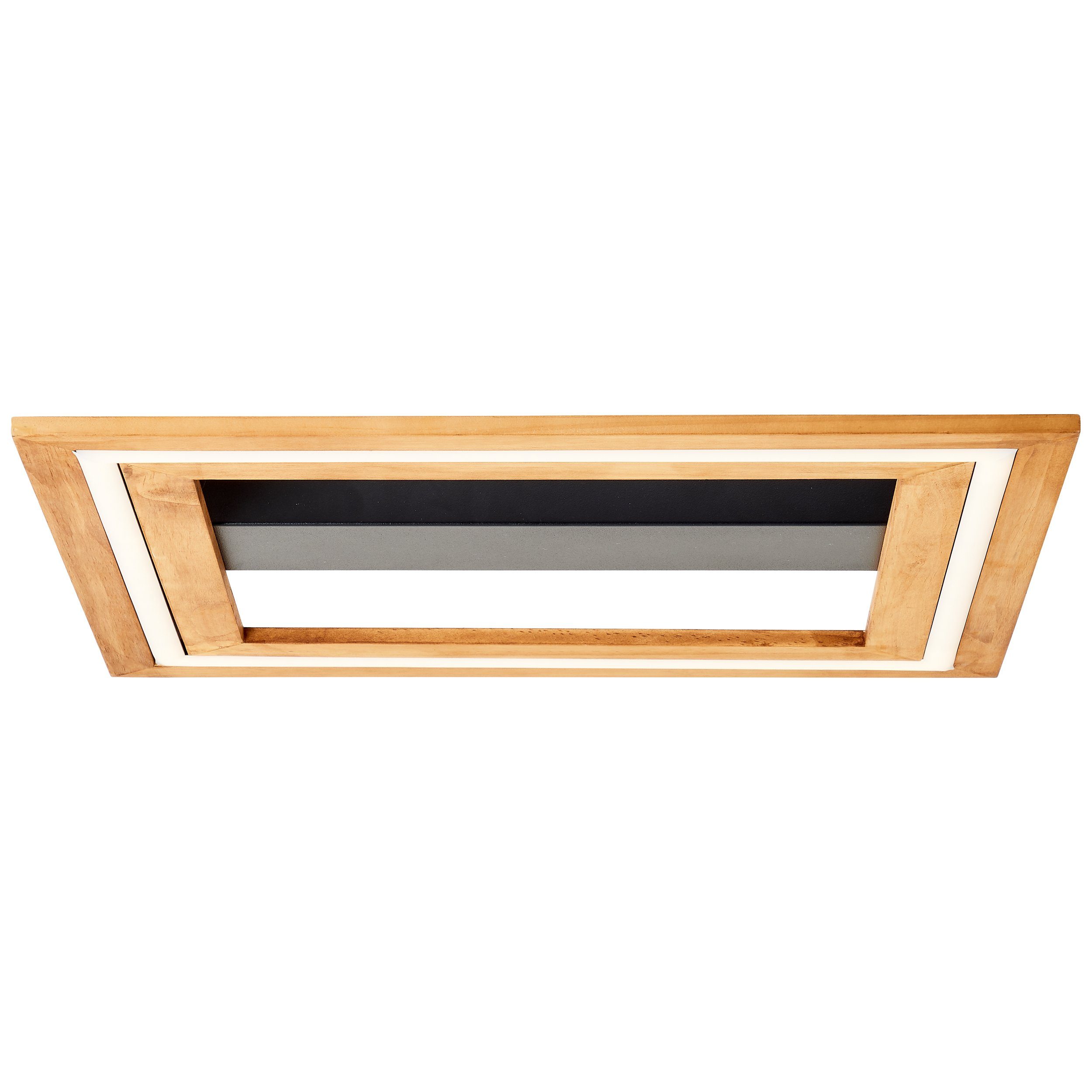 Brilliant Deckenleuchte 45x45cm hell/schwarz, Deckenleuchte Holz/Metall/Kunststo LED holz Rhea Rhea