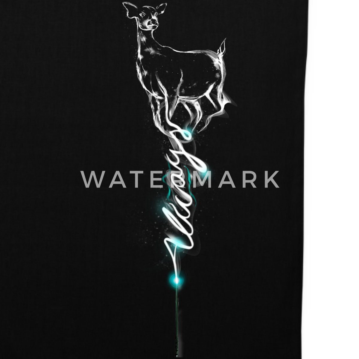 Spreadshirt Henkeltasche Harry Potter Hirschkuh Patronus Stoffbeutel (1-tlg)