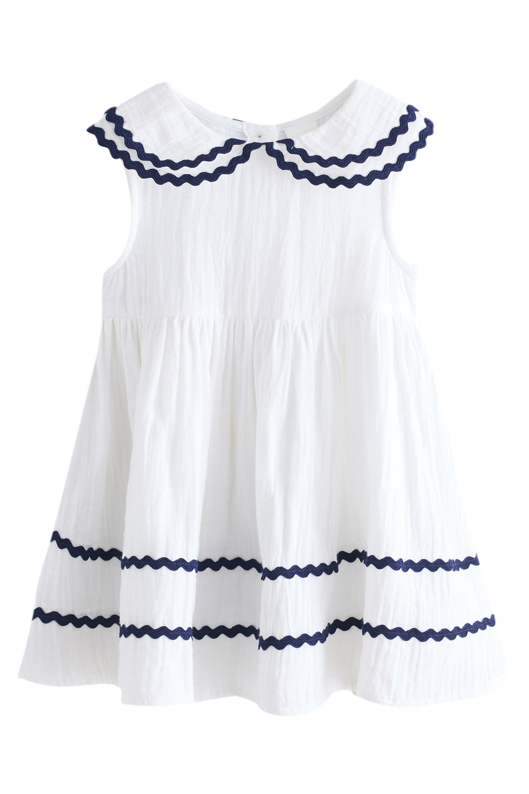 Next Blusenkleid Ric Rac Kleid mit Kragen (1-tlg)
