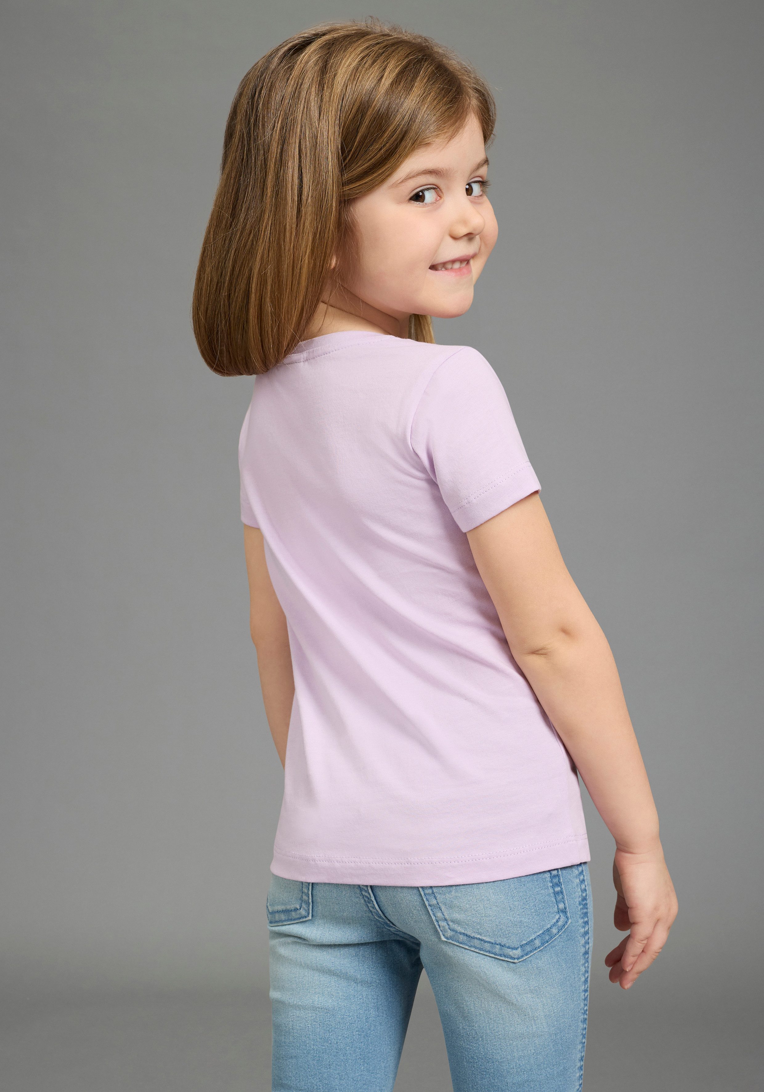 KIDSWORLD T-Shirt Mit Einhorn-Druck und Glitzereffekten mit stylischem Einhorn-Print