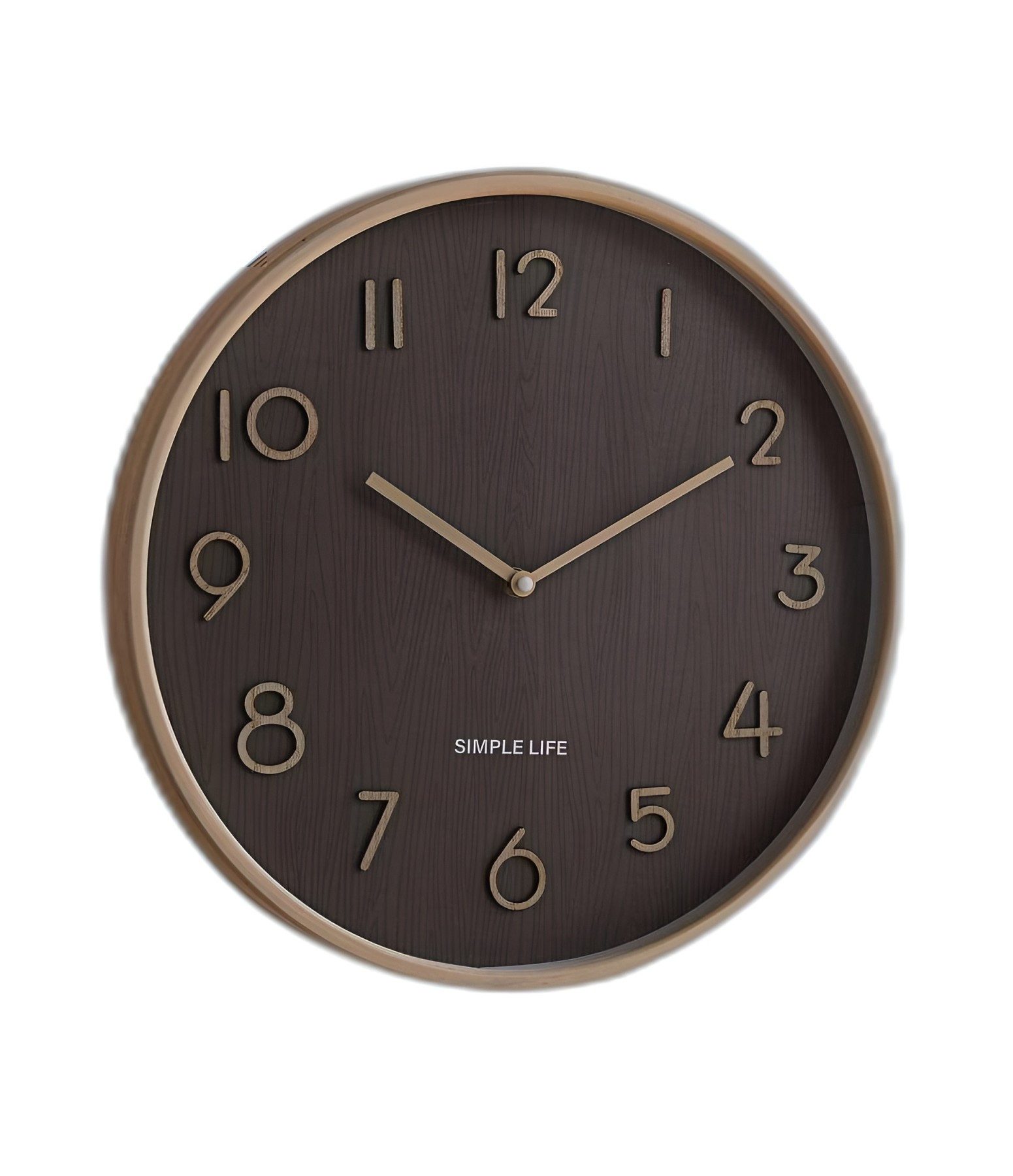 Dekoleidenschaft Wanduhr "Simple Life" Ø 38 cm, moderne Analoguhr in Holz O günstig online kaufen