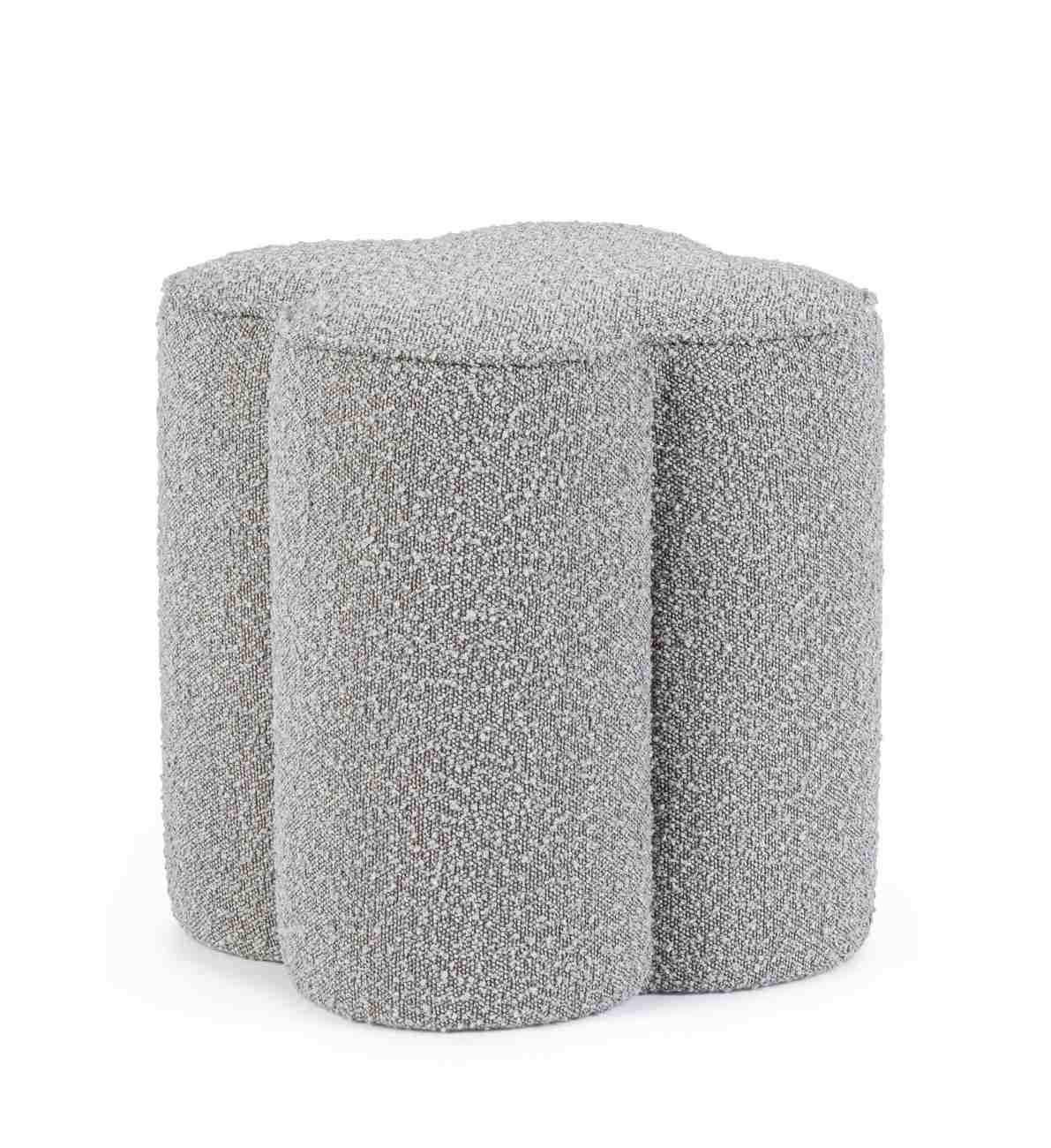 Bizzotto Pouf Cointa aus Boucle-Stoff, Grau günstig online kaufen