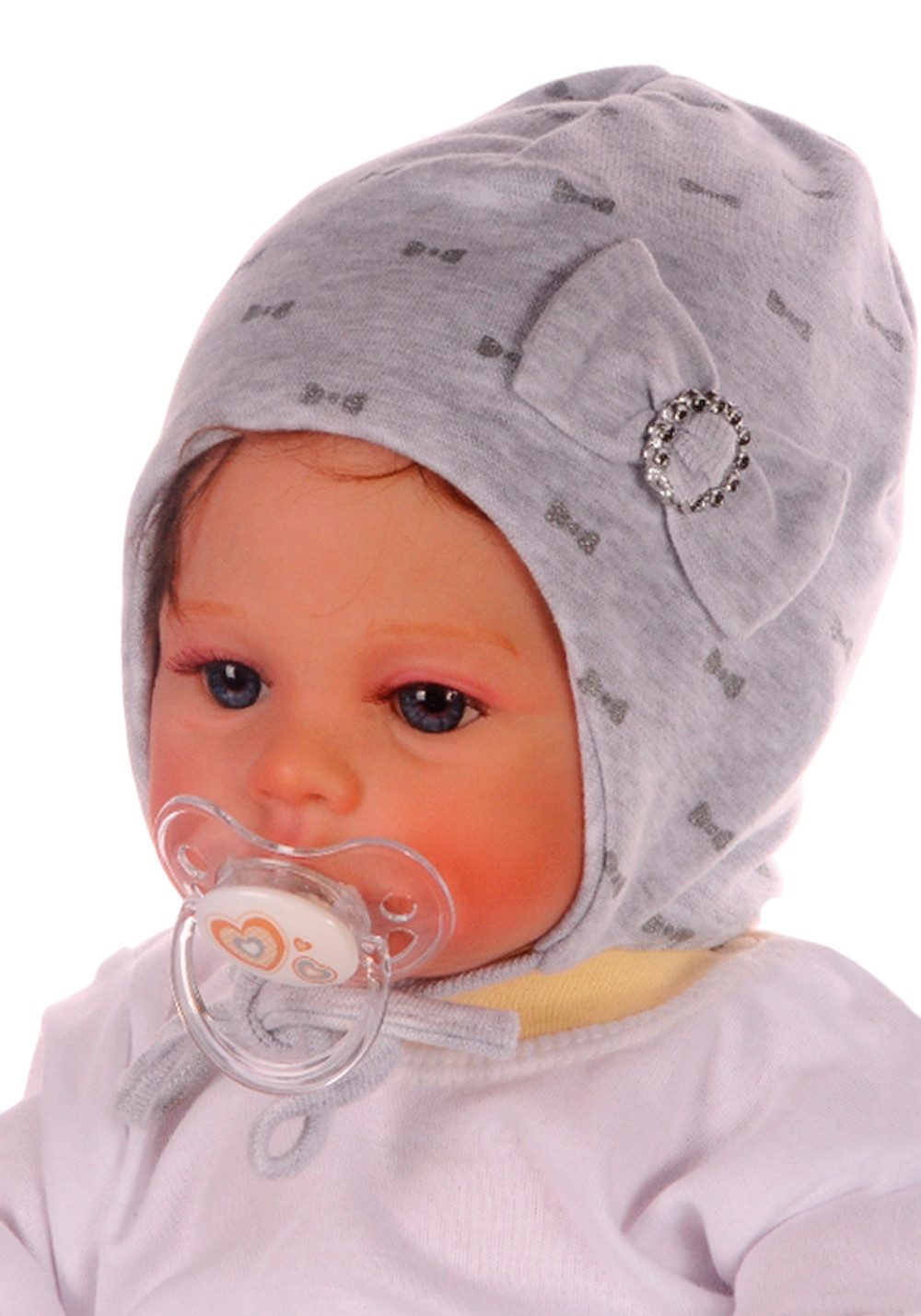 Erstlingsmütze Baby Mütze Übergangsmütze Mützchen für Mädchen