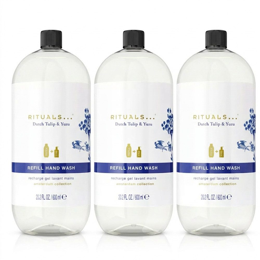 Rituals Flüssigseife Rituals Amsterdam Collection Refill Hand Wash 3er Set, 1-tlg., Vorteilspack mit drei nachfüllbaren Handseifen