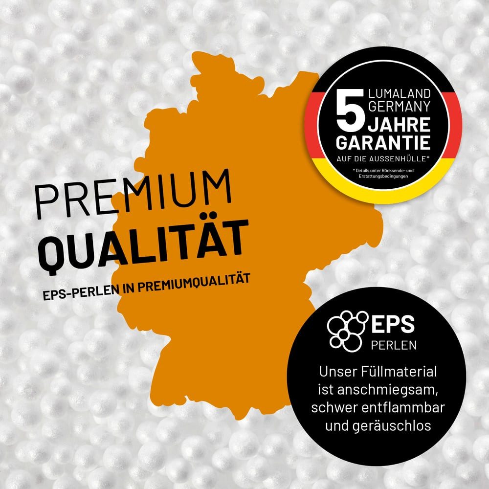 Lumaland Sitzsack itzsack Indoor Cord 380l senfgelb, kuscheliger Cord-Bezug - perfekt fürs moderne Zuhause – Bild 5 von 5