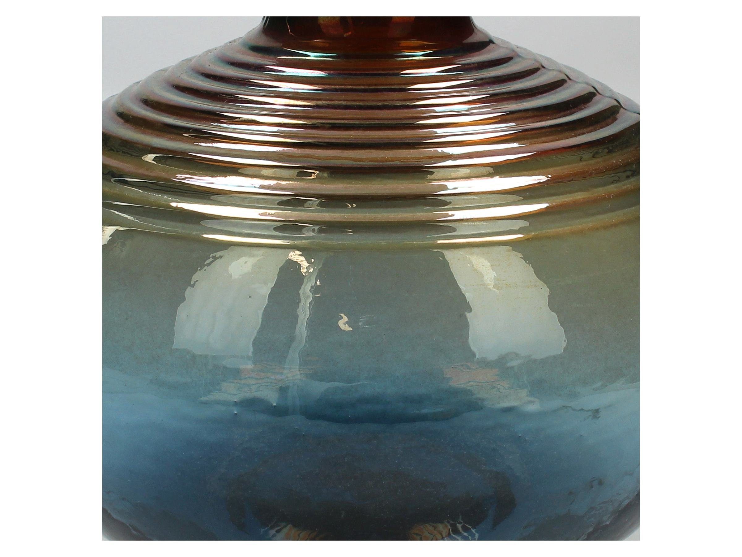 Engelnburg Dekovase Glas Vase (kein Set, Blau Blumenvase Set) Engelnburg 18x21x21 1er