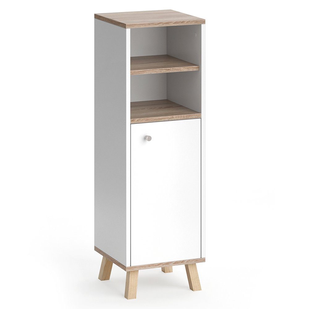 Vicco Midischrank Senyo Weiß/Sonoma 30 x 95 cm günstig online kaufen