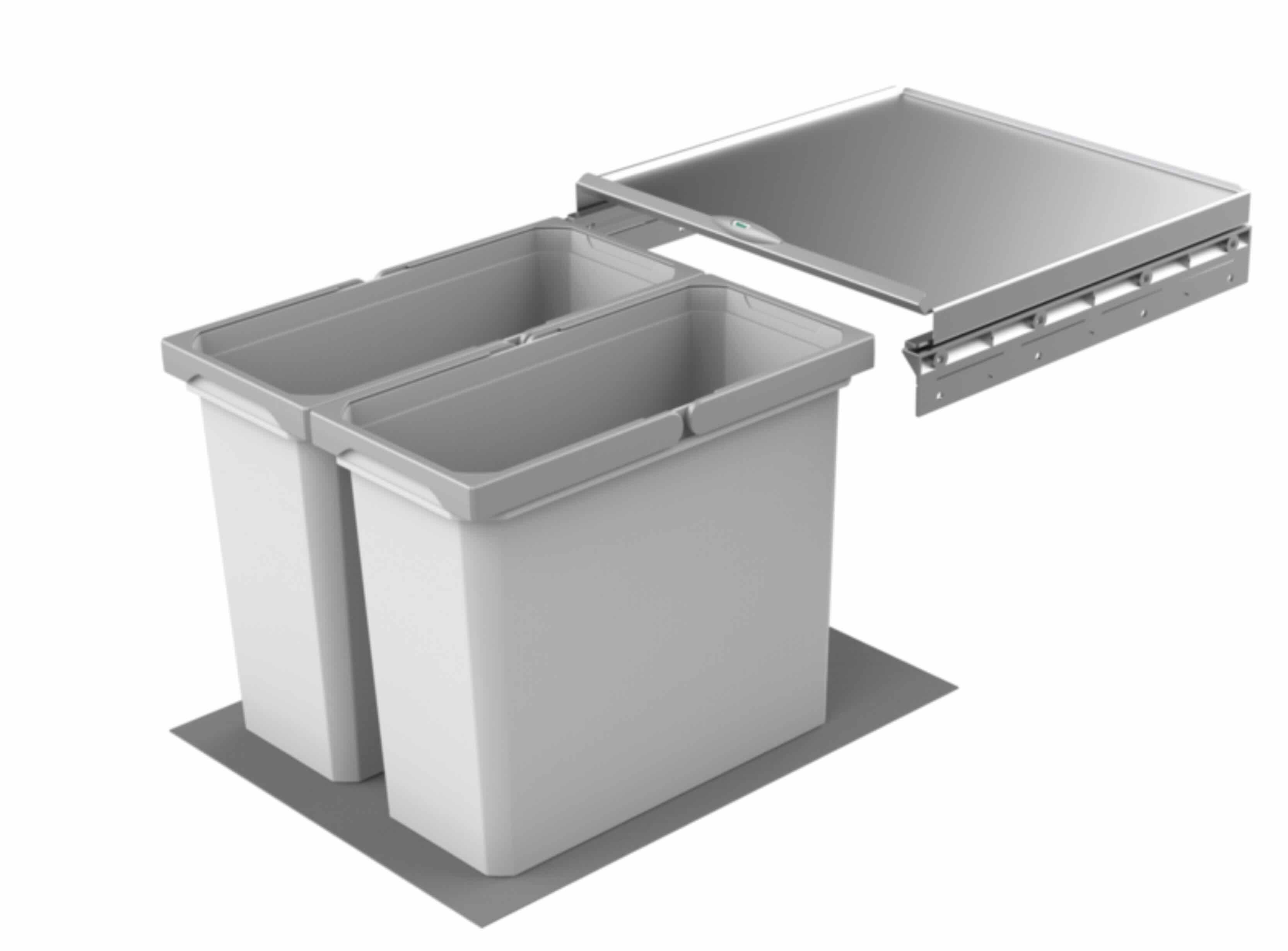 Naber Einbaumülleimer NABER Cox® Box 360 S/450-2, hellgrau