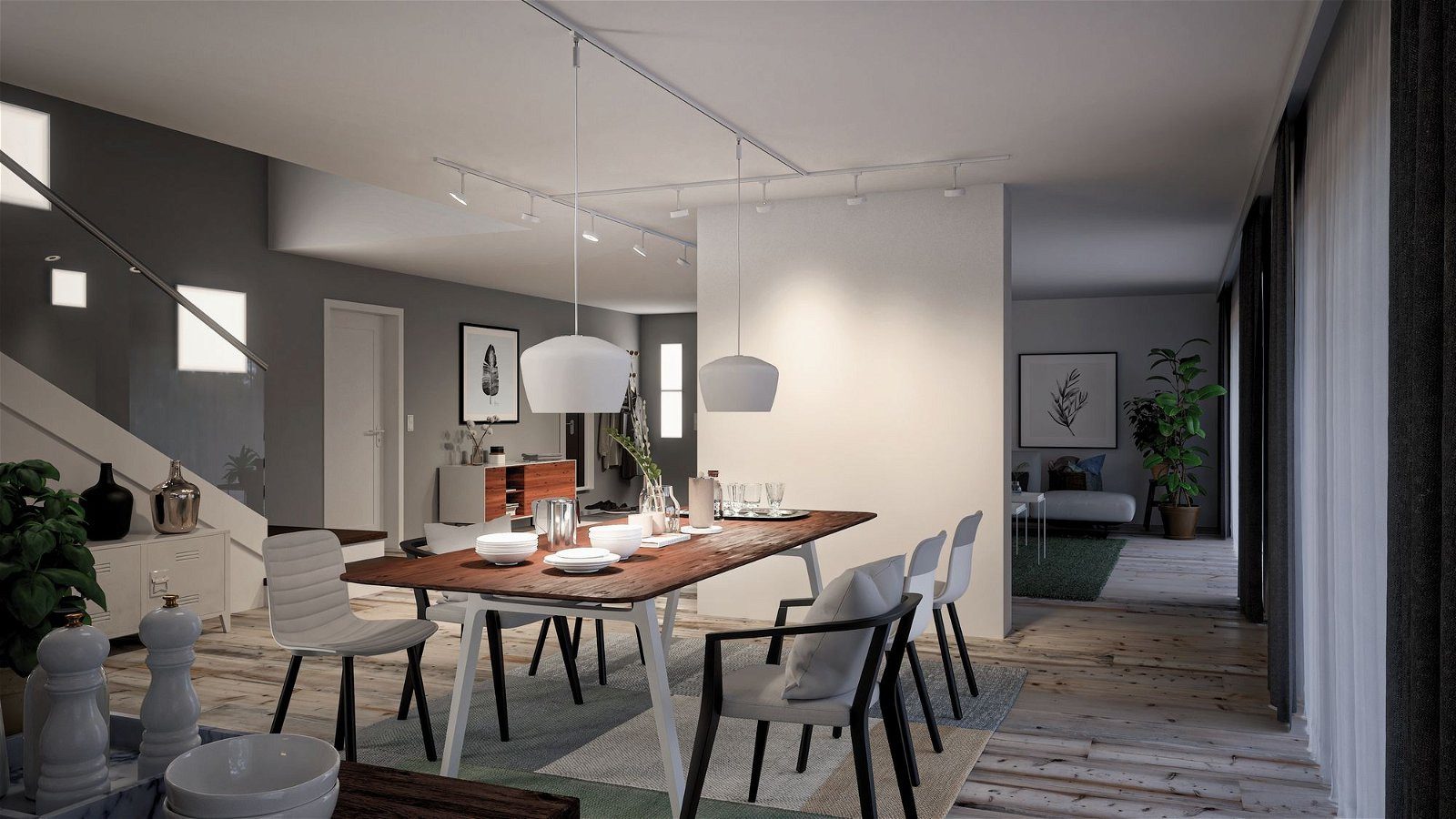 Paulmann Schienensystem-Leuchten URail Schienenspot Circle Einzelspot 222lm 5,3W 2700K 230V Chrom matt, (1-tlg), dimmbar, Einzelspot