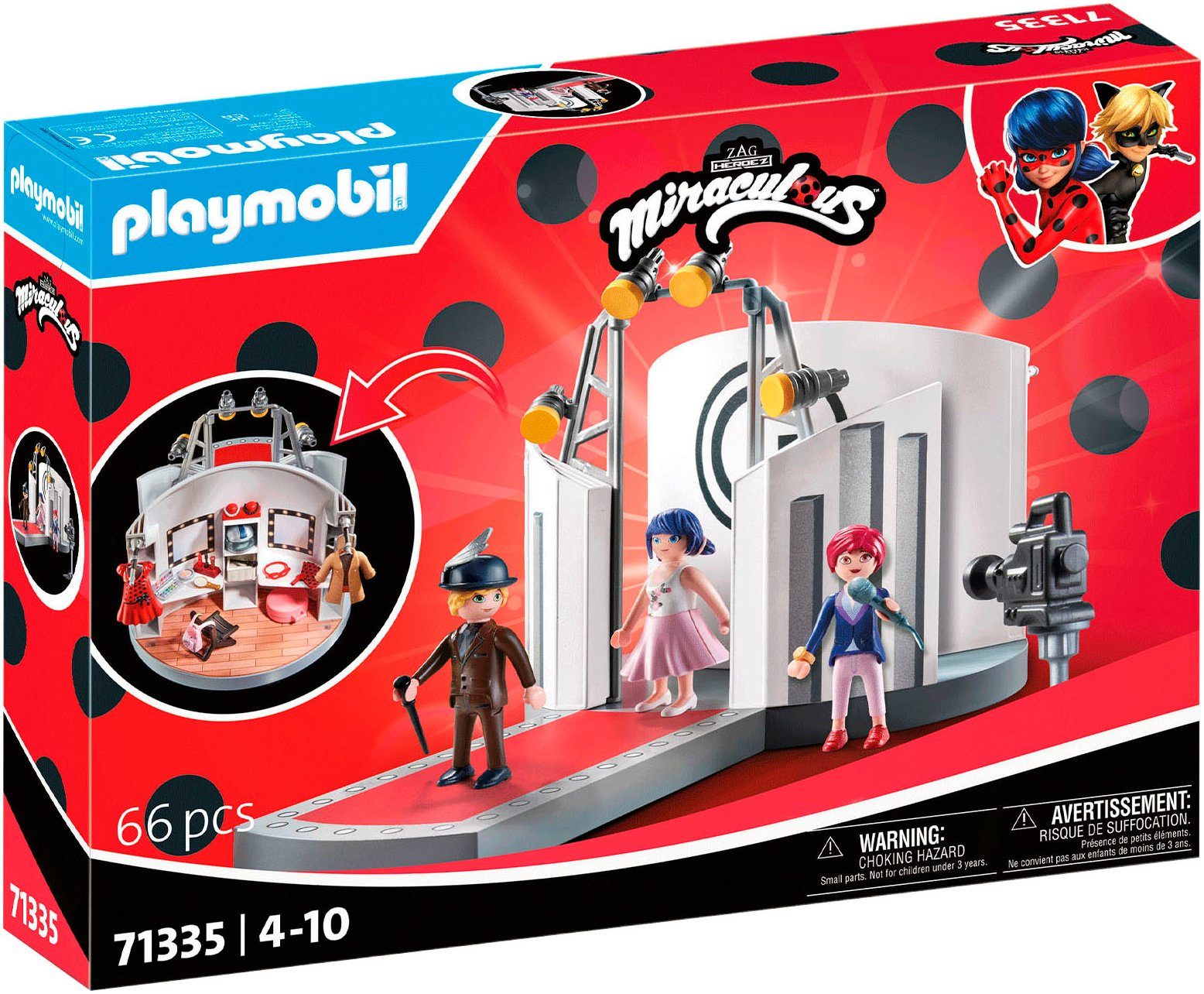 Playmobil® Konstruktions-Spielset Miraculous: Gabriels Fashion Show (71335), Miraculous, (66 St), Made in Europe