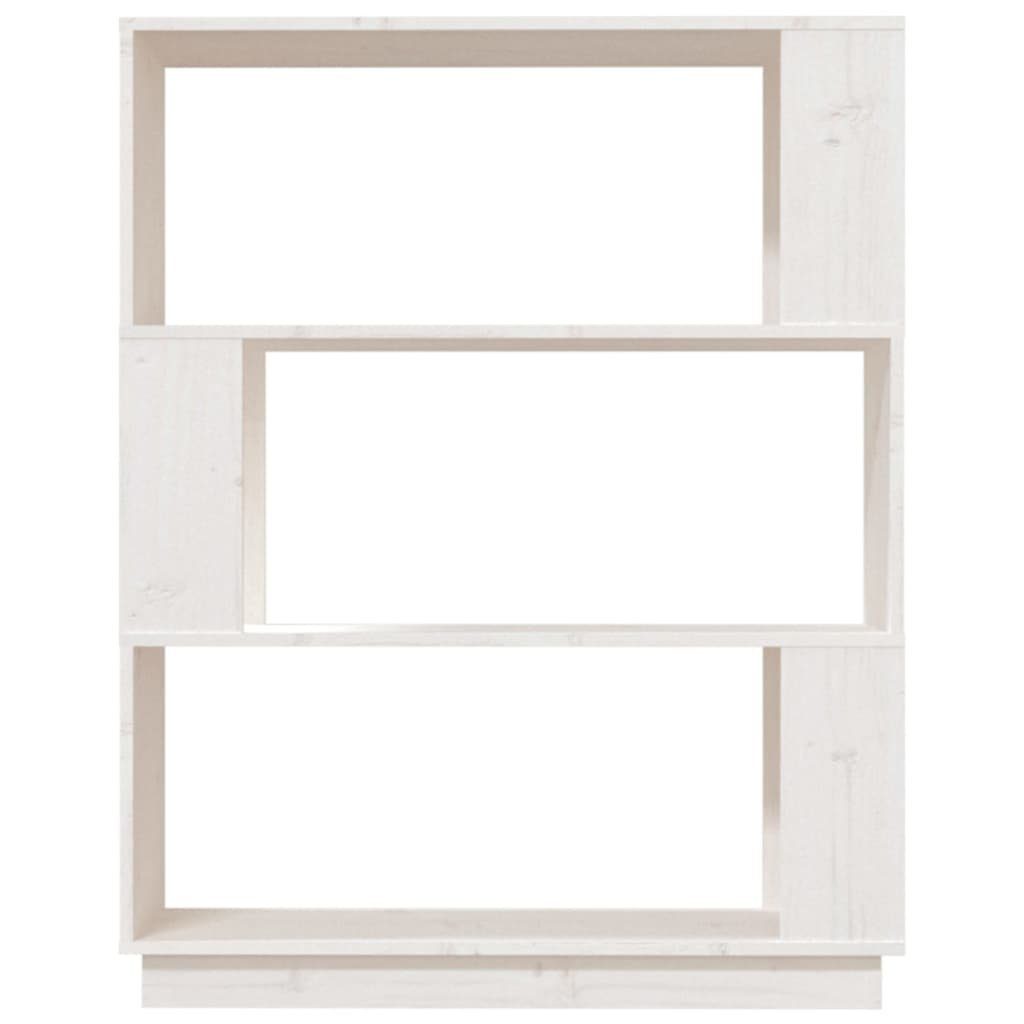Massivholz 80x25x101 cm Kiefer Bücherregal/Raumteiler furnicato Bücherregal Weiß