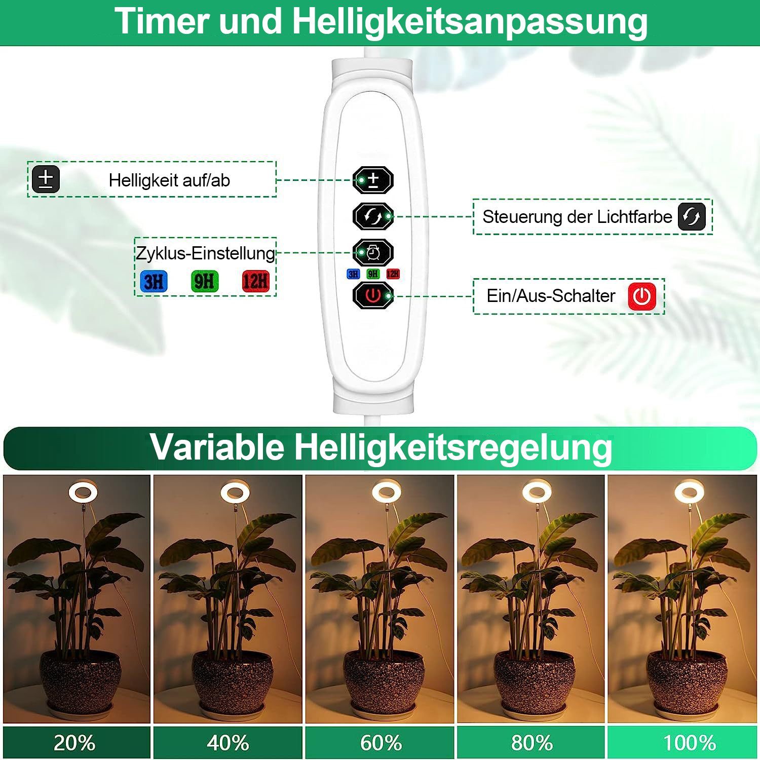 Laybasic Pflanzenlampe 72LEDs Pflanzenlampe Vollspektrum,Garten Zimmergewäc günstig online kaufen