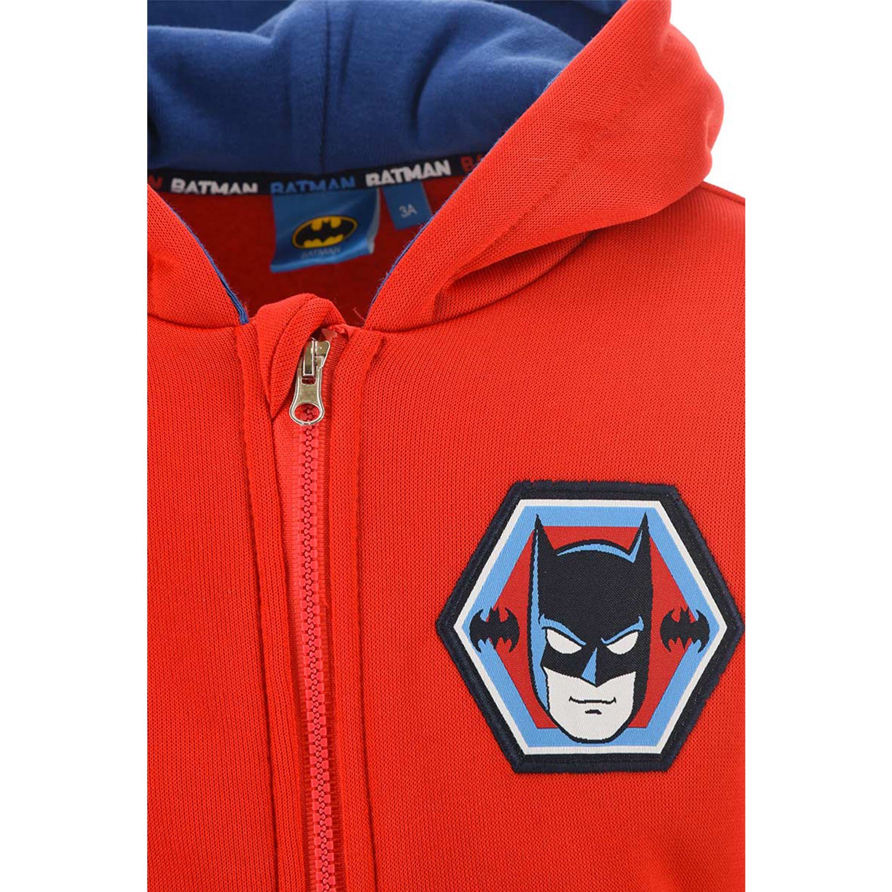 Batman Kapuzensweatjacke Dirk Knight Sweatjacke Pullover-Jacke Hoodie Kapuze Kapuzenjacke Reißverschluss