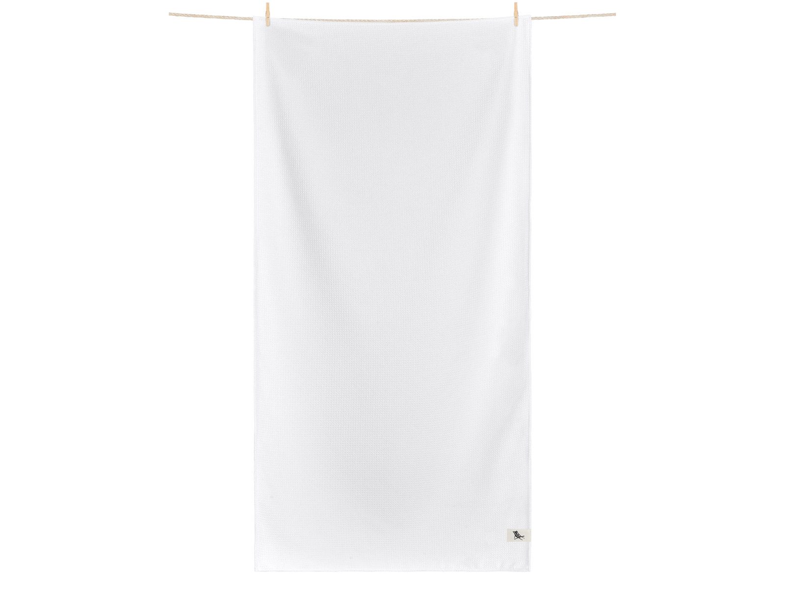 Dock & Bay LTD c/o Handtücher Badehandtuch Waffelmuster S Crystal White 85x40cm, 100% Polyester (TOWLH-CLA-SM-WHITE)