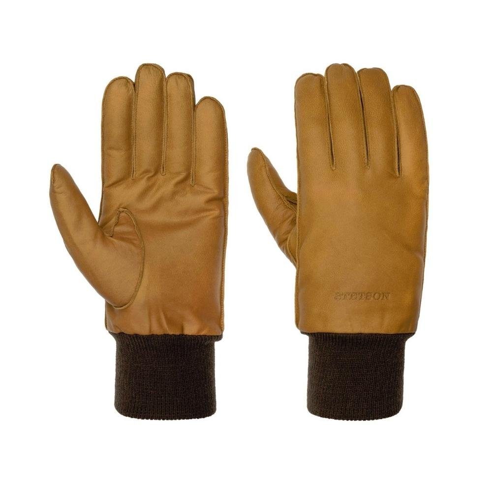 Lederhandschuhe Stetson Goat Nappaleder Handschuhe Hellbraun
