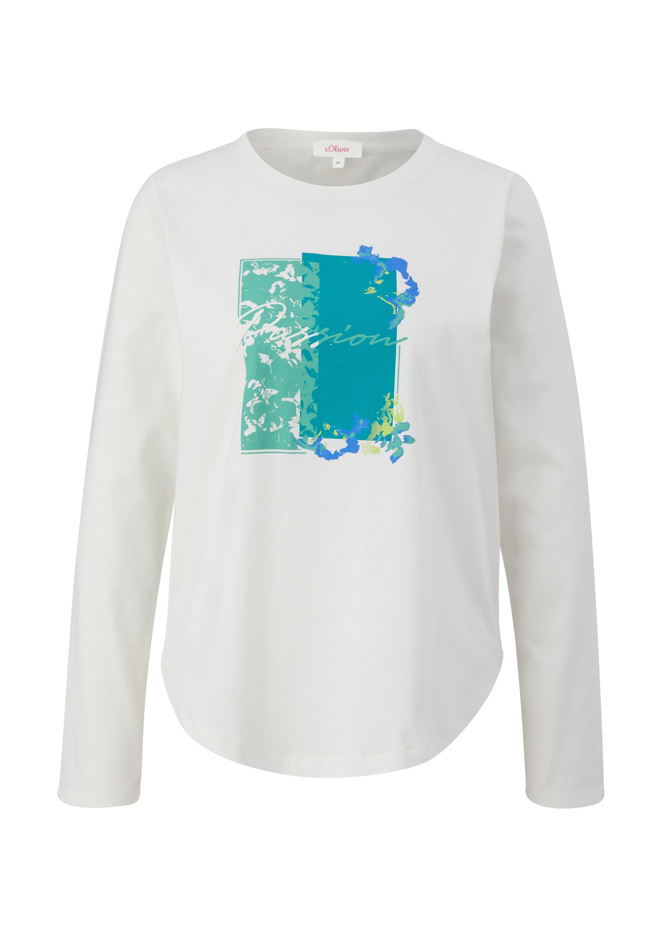 s.Oliver Langarmshirt T-Shirt Longsleeve mit Frontprint günstig online kaufen