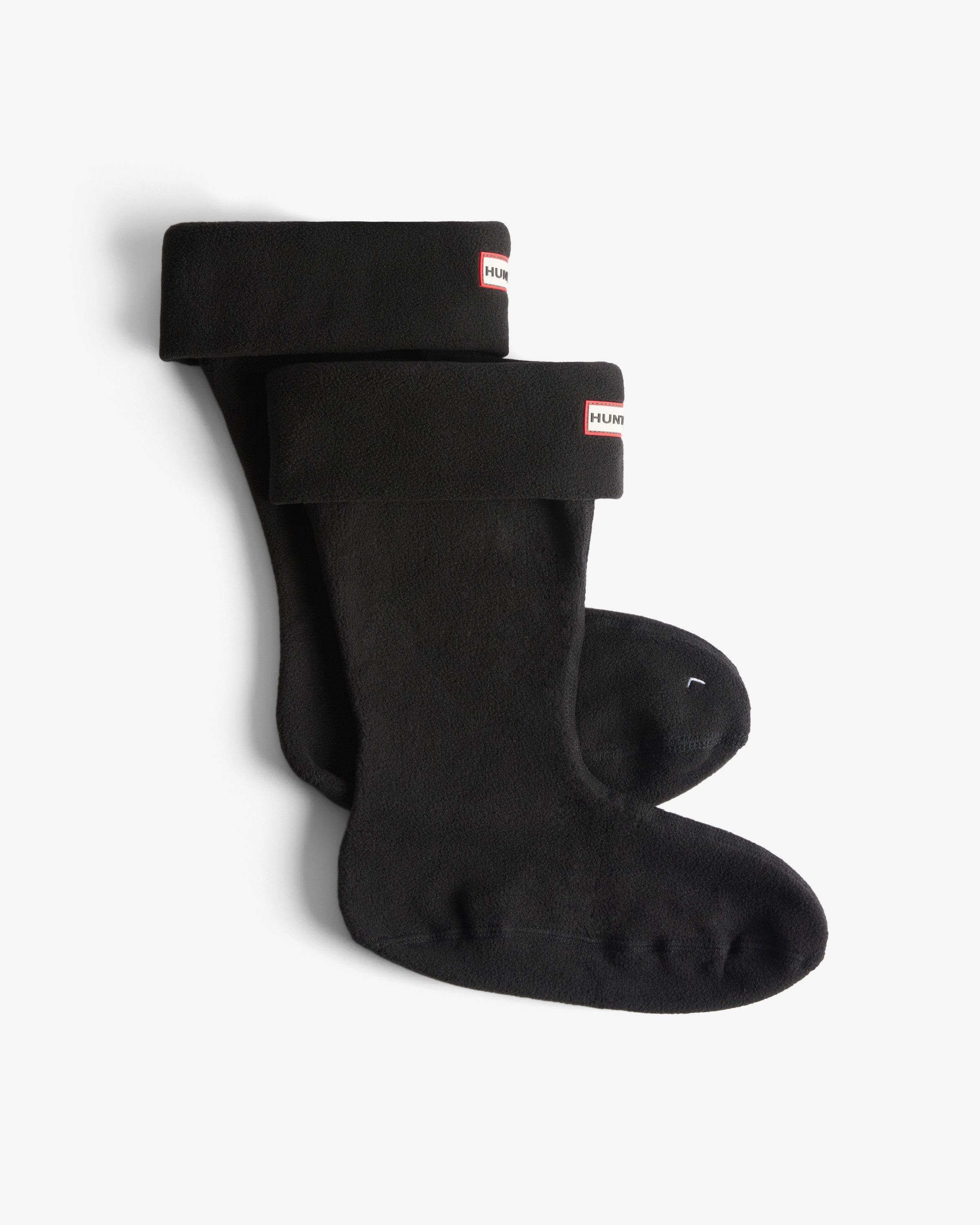 Hunter Stiefelsocken DOWNPOUR FLEECE SHORT BOOT SOCK mit umschlagbarer Manschette, für Wintermode und sportive Aktivitäten