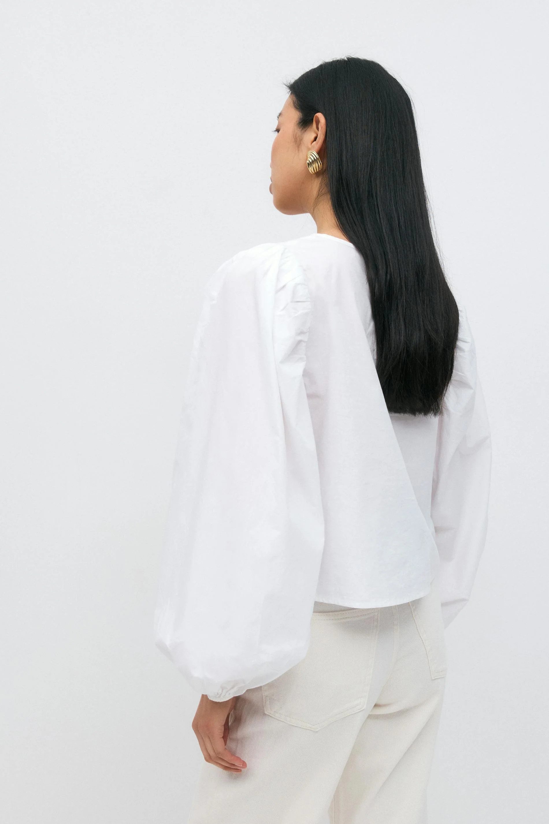 Gina Tricot Langarmbluse Tie blouse