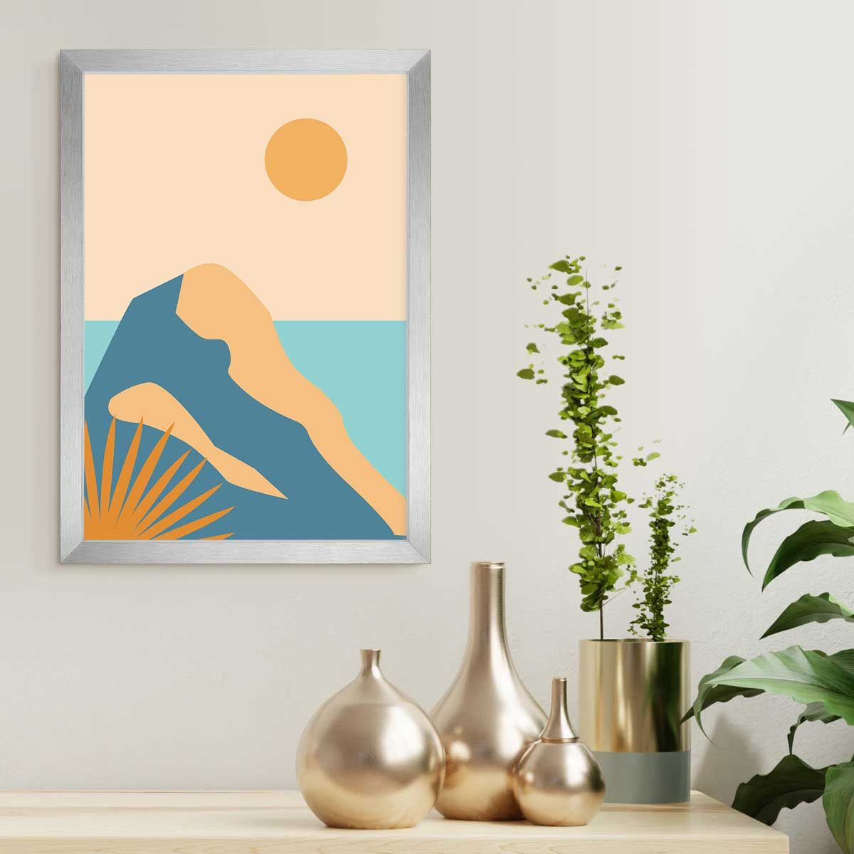 PHOTOLINI Bilderrahmen modern mit bruchsicherem Acrylglas, Holz MDF für Fotos & Poster, für 1 Bilder (1 Einzelrahmen), Posterrahmen 20x25 cm zum Aufhängen & Aufstellen