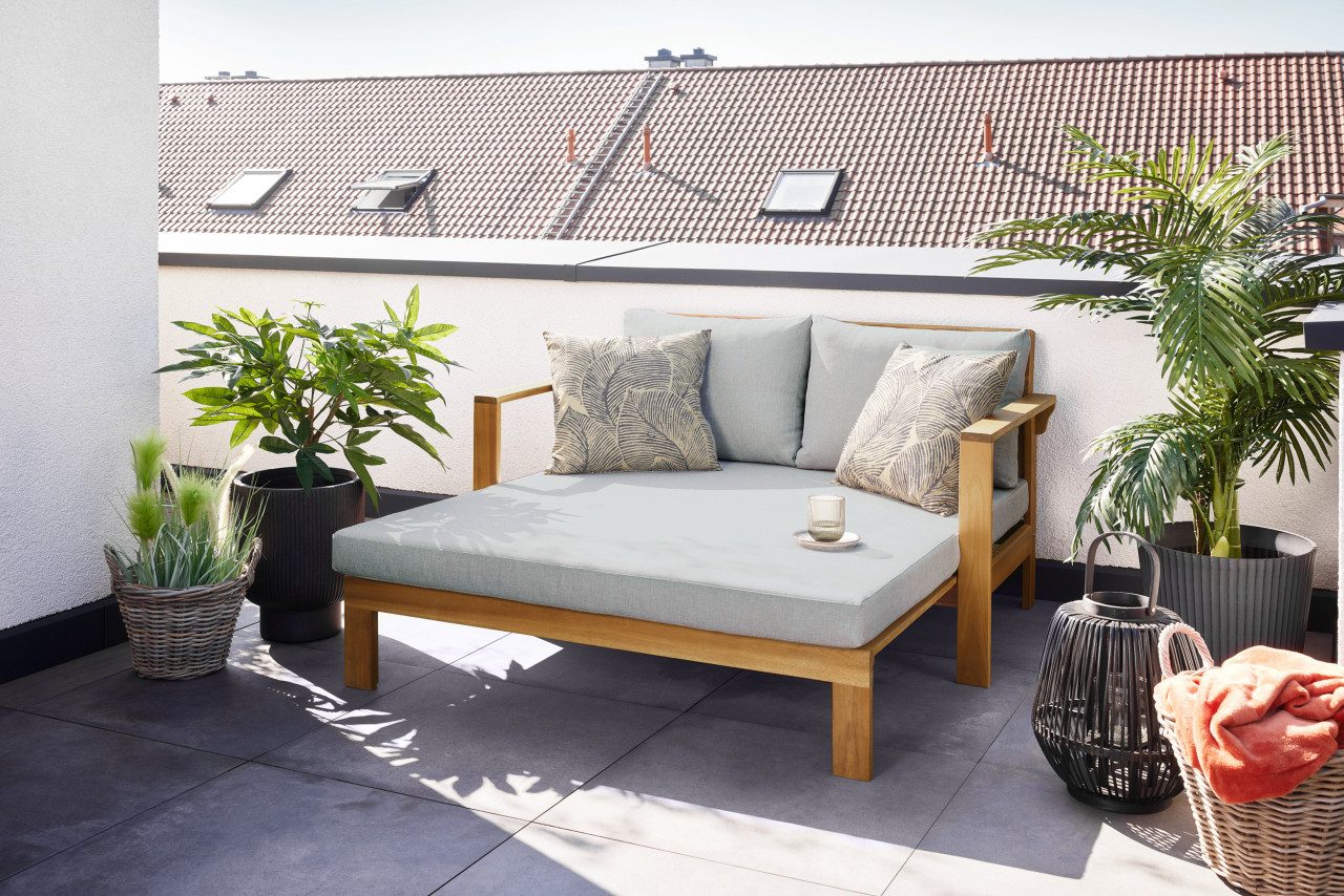 Primaster Loungebett Primaster Loungebett Capri inkl. Auflage, Ausziehbar witterungsbeständig