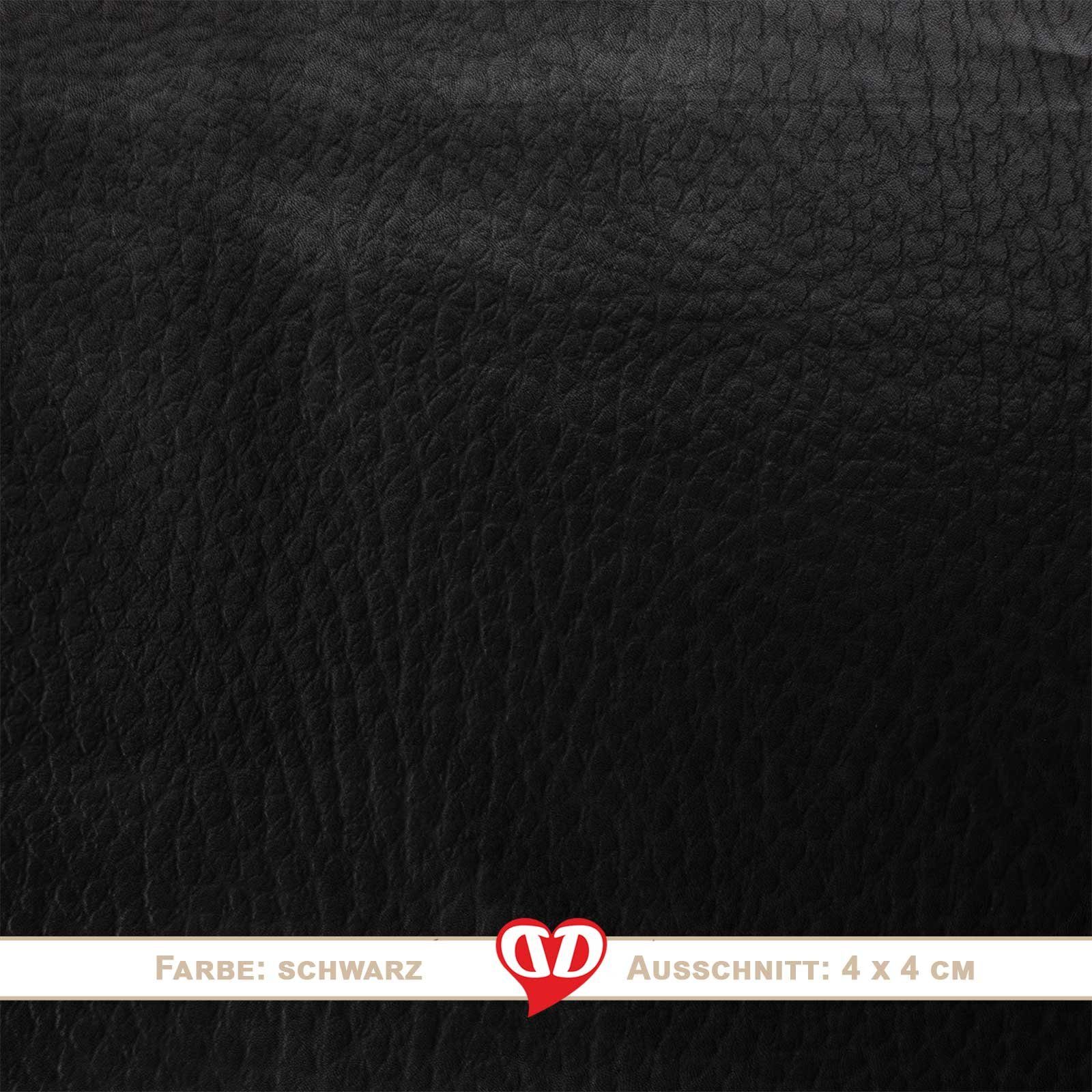 maDDma Stoff Kunstleder Meterware 450g/m² Lederimitat Polsterstoff Möbelstoff 140cm, schwarz