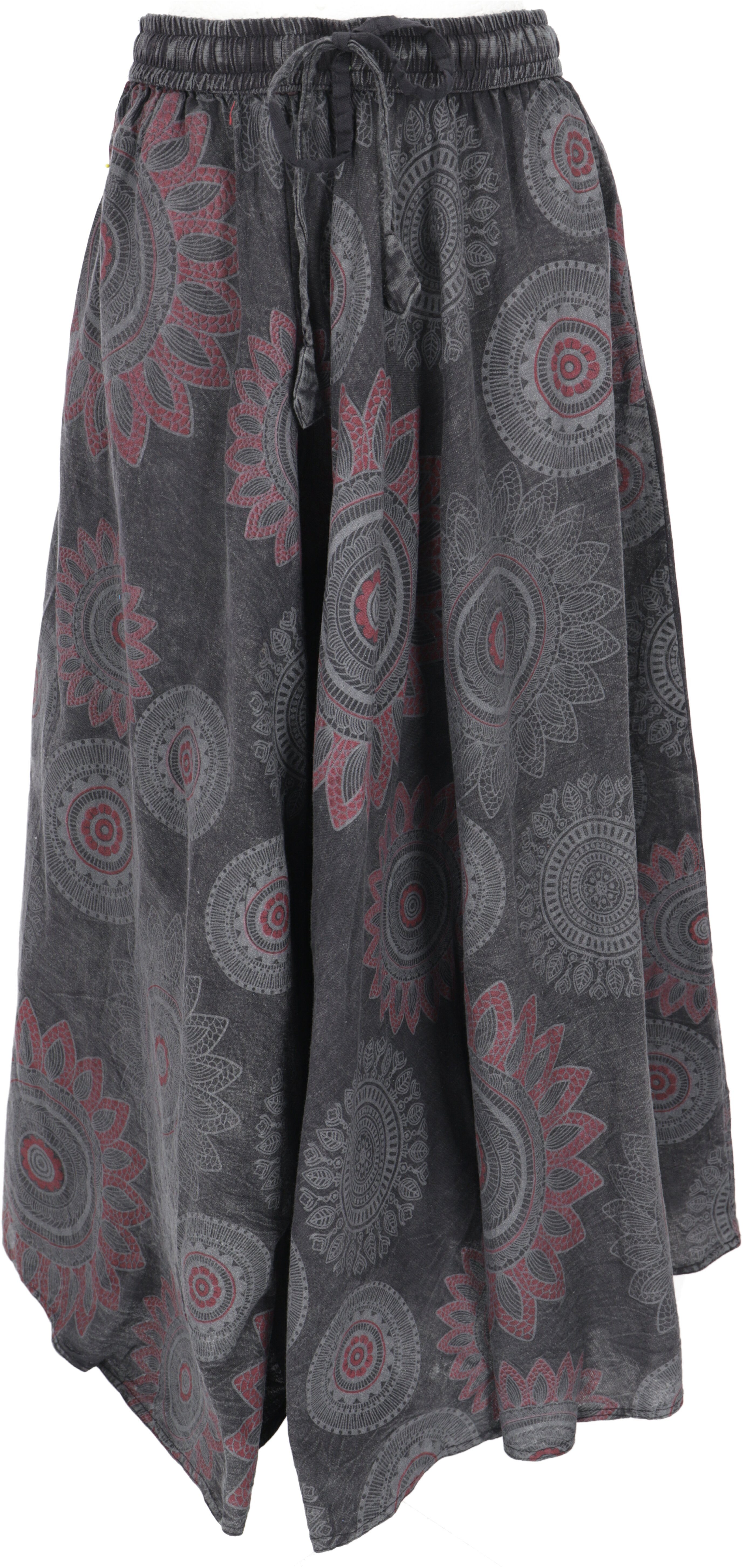 Guru-Shop Minirock Langer Boho Rock, stonewash günstig online kaufen