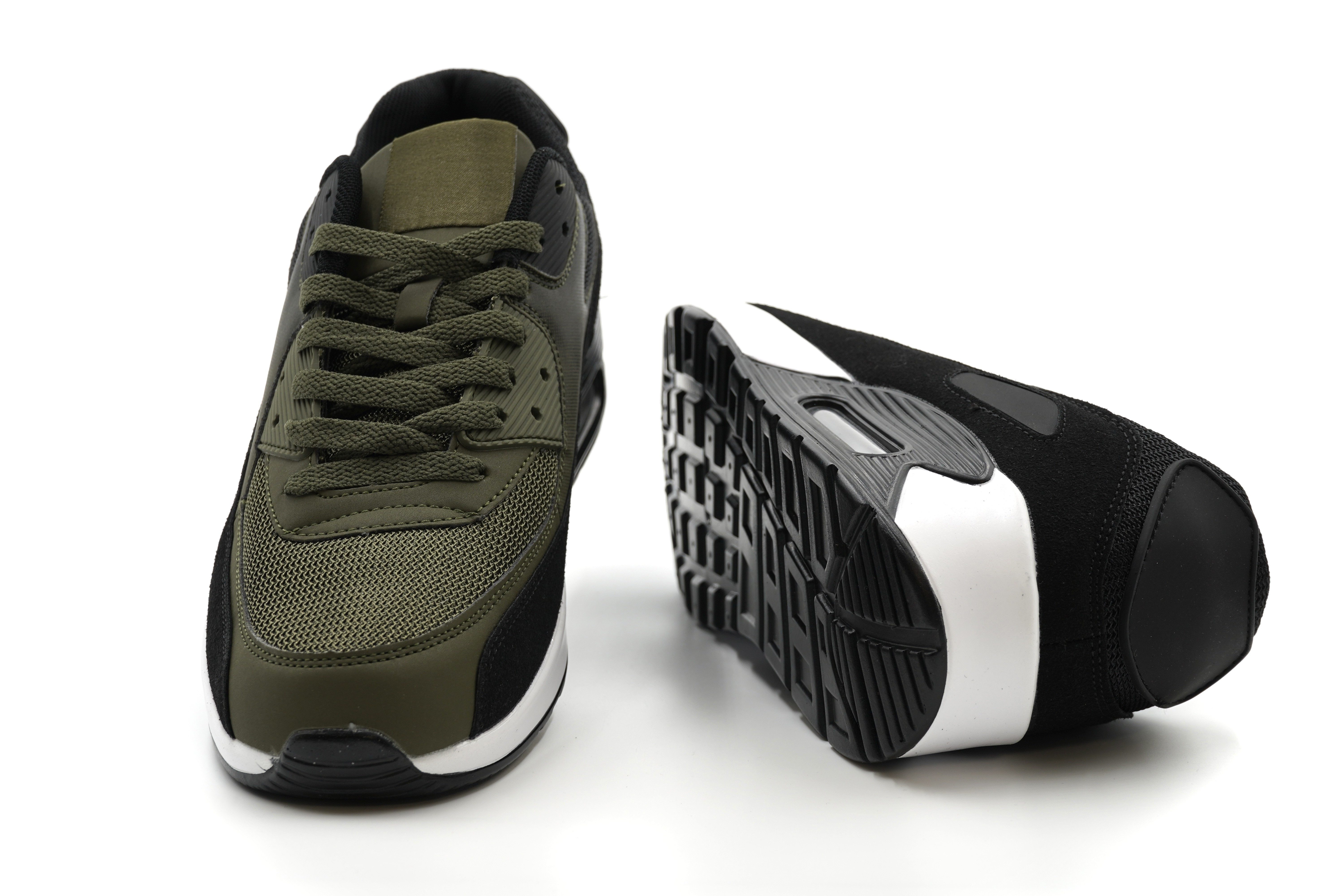 Sonderpostendiscount Herrensneaker F5-12 Olive mit Luftpolster Sneaker