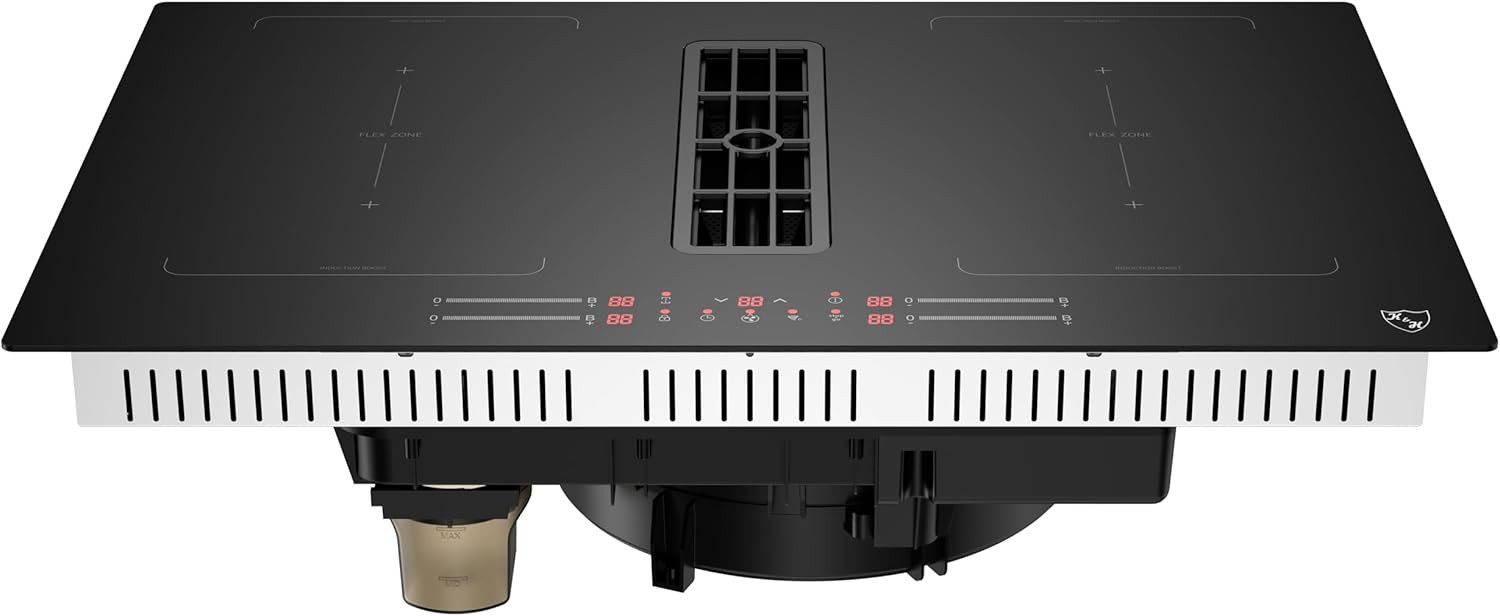K&H Induktions-Kochfeld K&H Induktionskochfeld mit Dunstabzug DD77-IN7204FLX – Bild 4 von 5