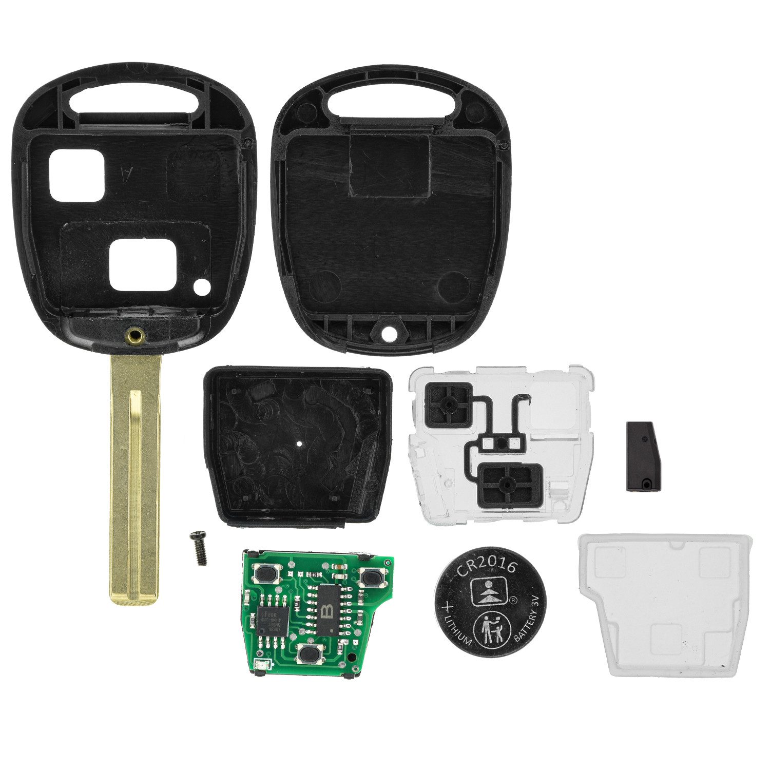 mt-key Schlüsseltasche Auto Funk Schlüssel Fernbedienung TOY48 434MHZ ID68 (Set), für Lexus LS 430 (UCF30, 00–06); LX 470 (II, 02–06)