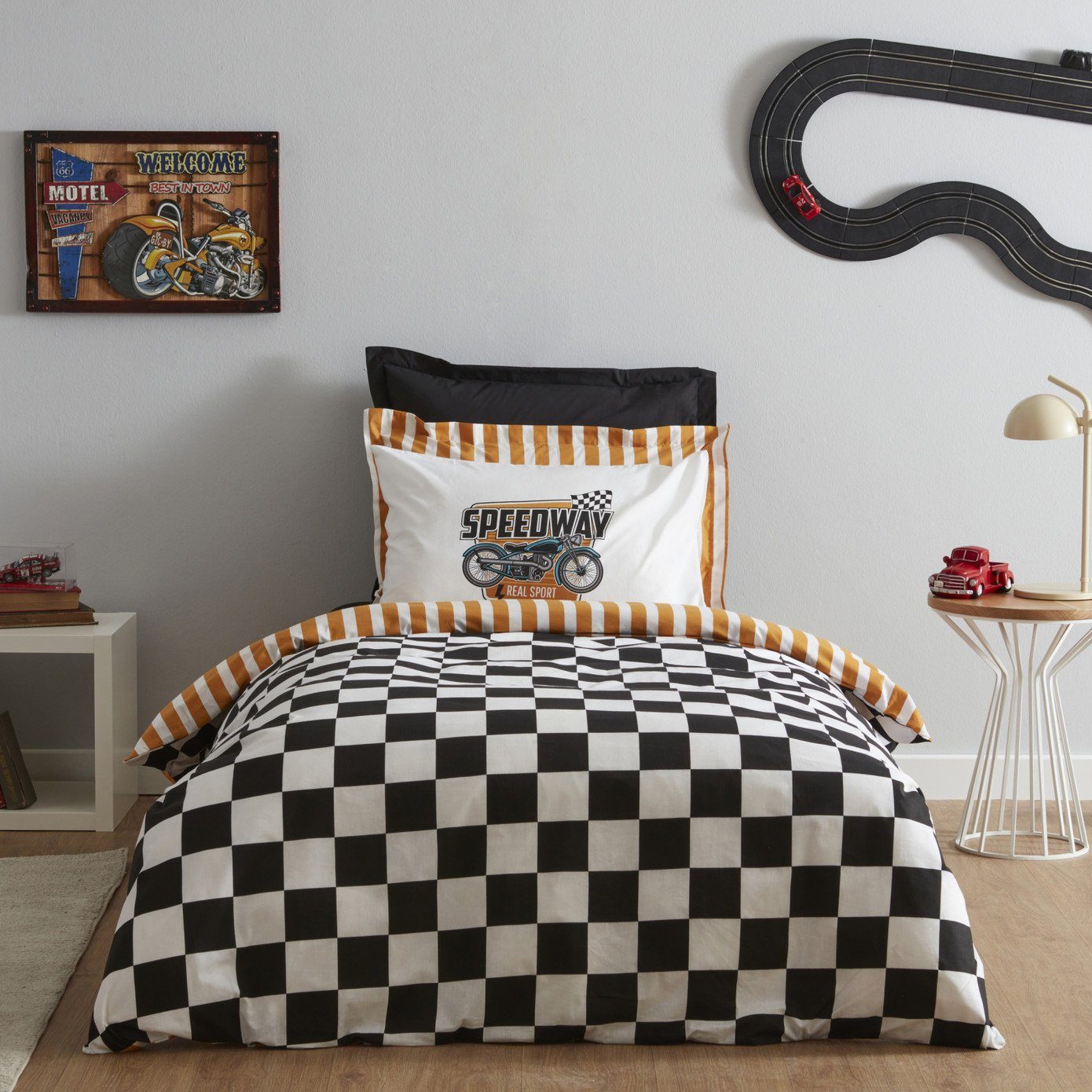 Karaca Home Bettwäsche Karaca Home Young Speed Way Einzelbettbezug Set, 100 günstig online kaufen