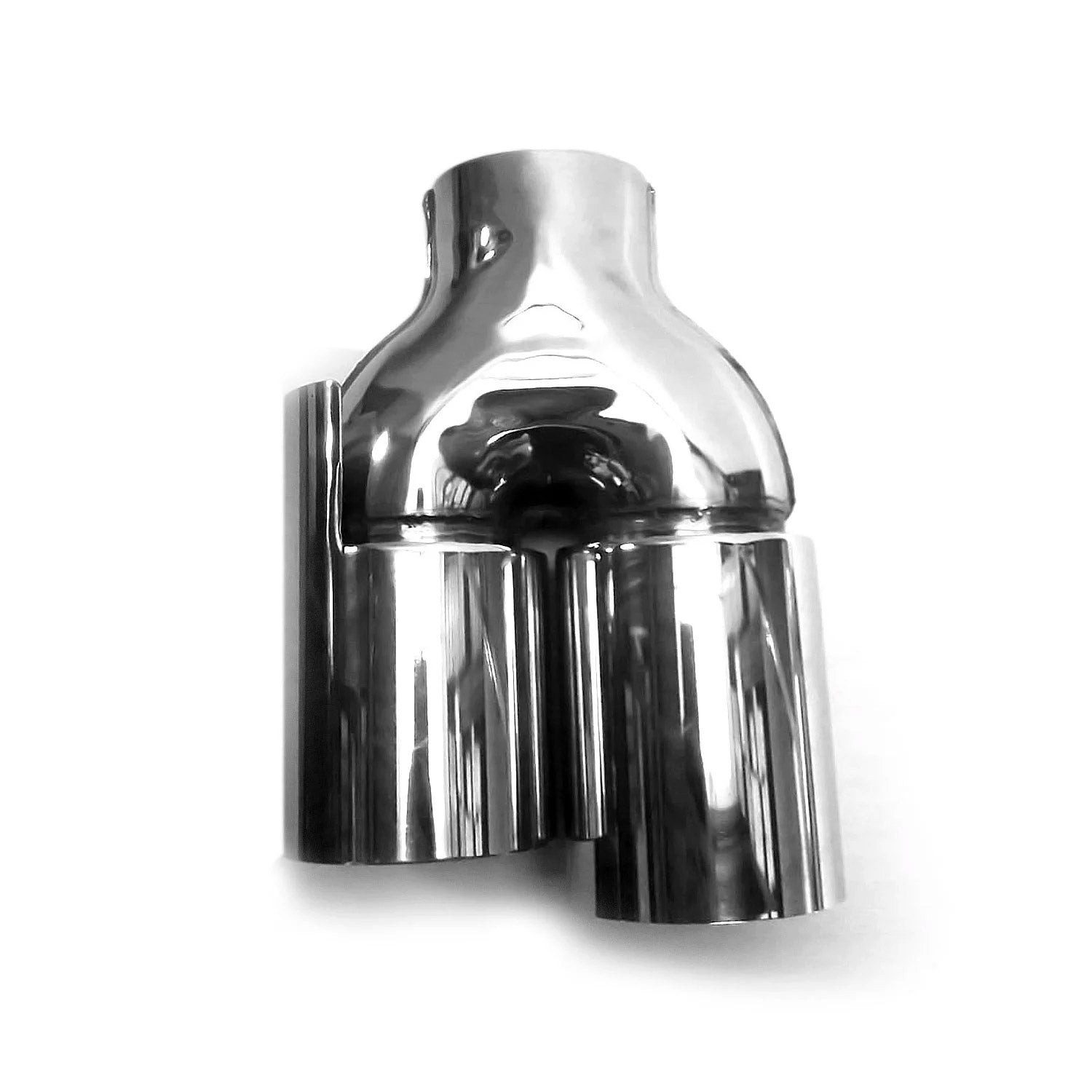 OMAC Auspuff-Flexrohr Auspuffblende Endrohr für Mercedes W204 A209 C209 Edelstahl Chrom 1tlg, (1-tlg), Leicht austauschbar - Doppelter Ausgang