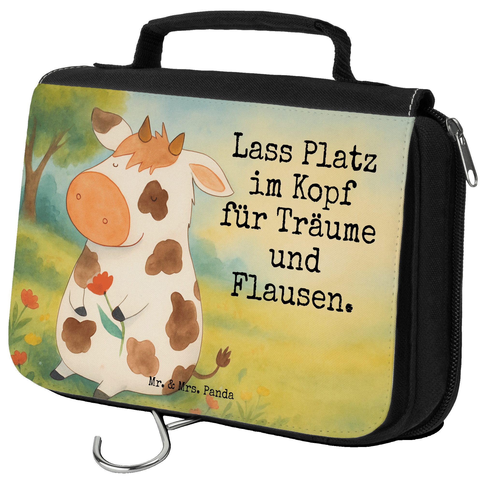 Kulturbeutel Kuh Design, Kosmetiktasche, Weiß, Hof, Bauernhof, kulturtäschchen, Mi