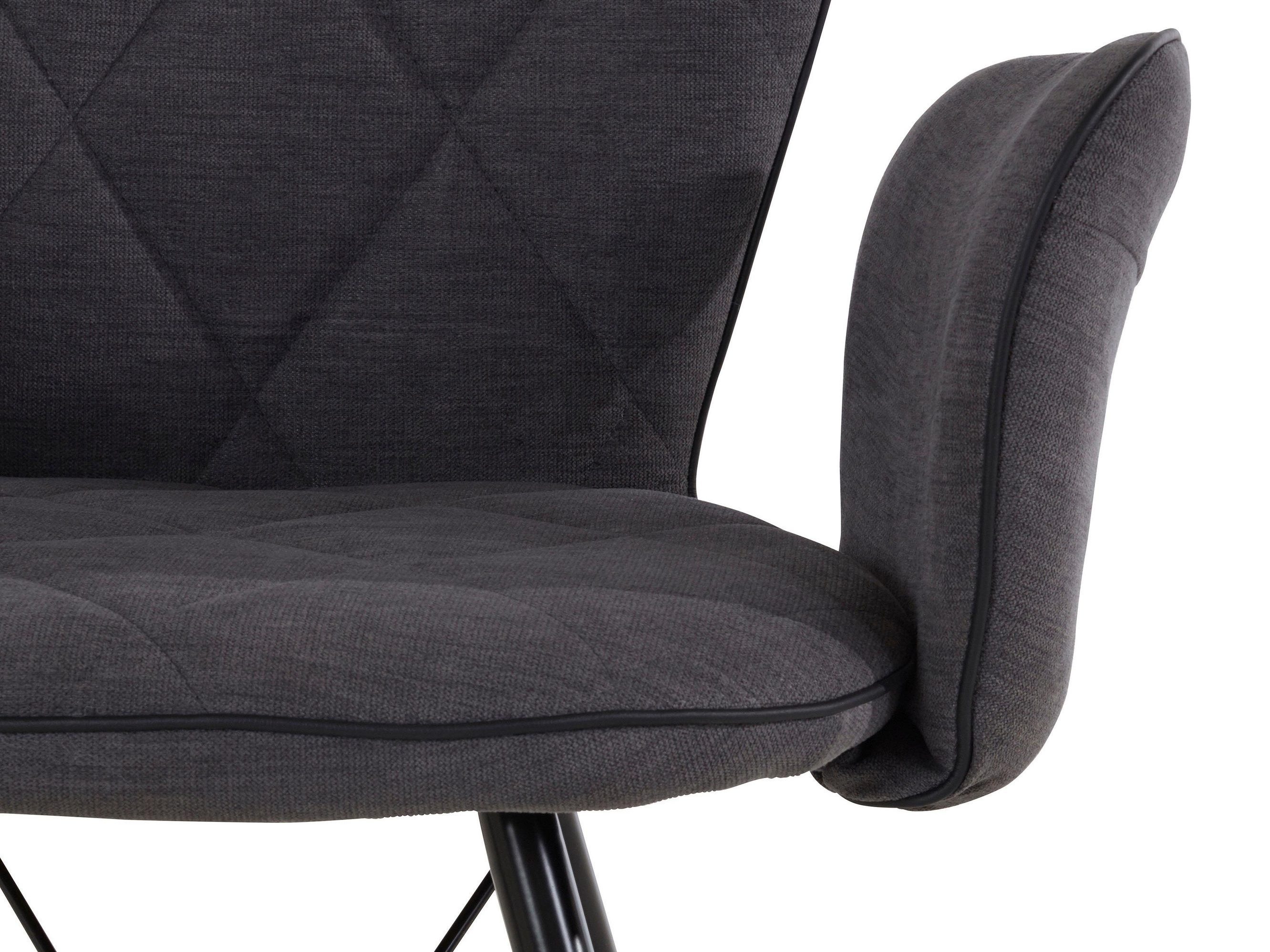 loft24 Esszimmerstuhl Vidal (Set, 2 St), Bezug aus Webstoff, Armlehnstuhl, Metallgestell