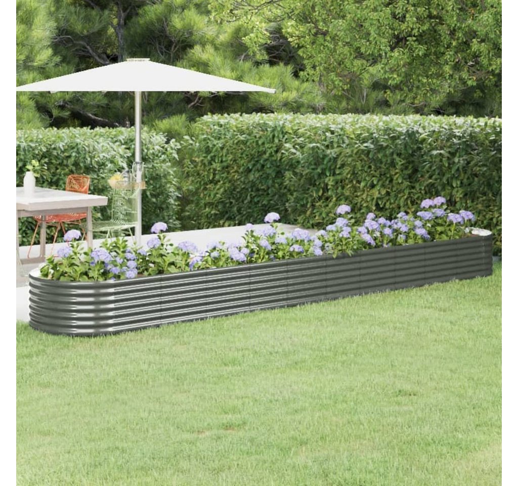 Thumbnail - furnicato Hochbeet Pulverbeschichteter Stahl 440x80x36 cm Grau