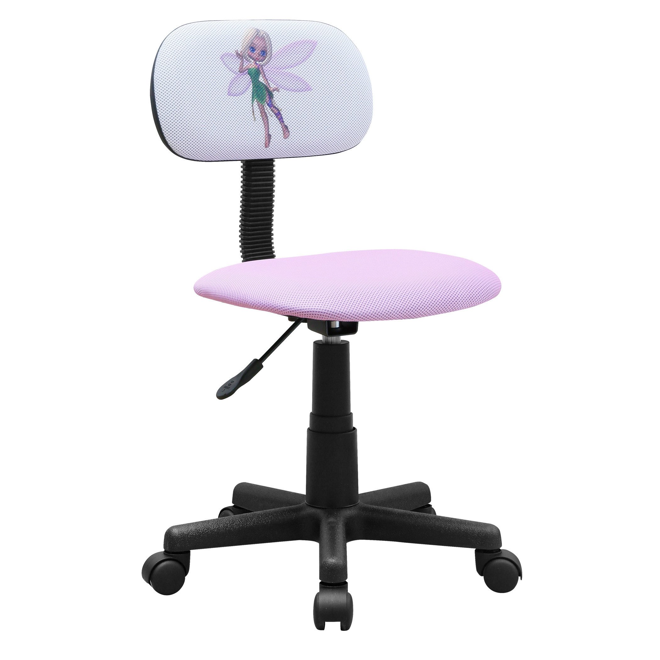 HTI-Line Drehstuhl Kinderdrehstuhl Toto Blumenfee in Rosa mit Rollen und Höhenverstellung (Stück, 1 St), Schreibtischstuhl mit Motivdruck