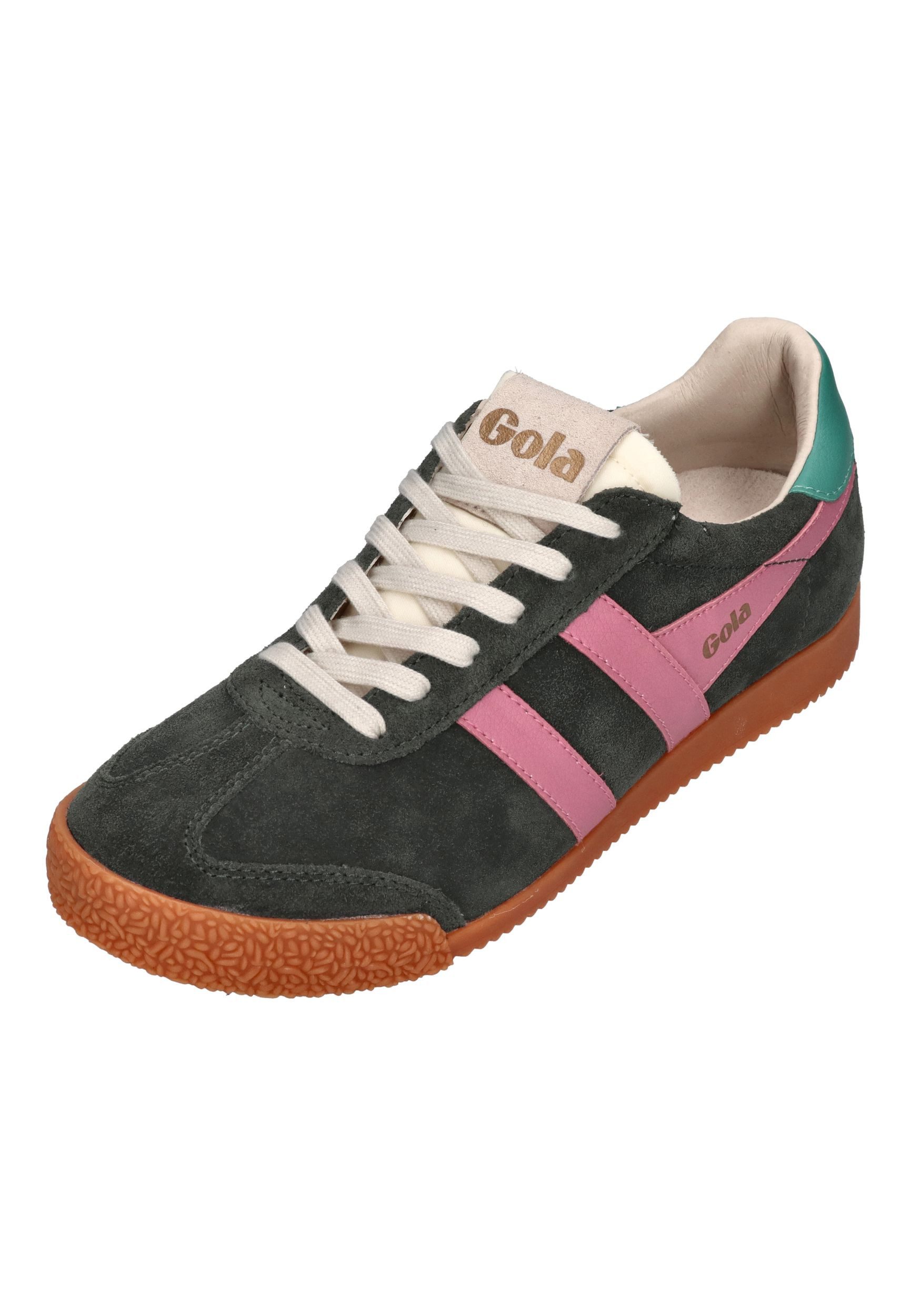 Gola ELAN Sneaker Dark Khaki Bubblegum Sea Mist