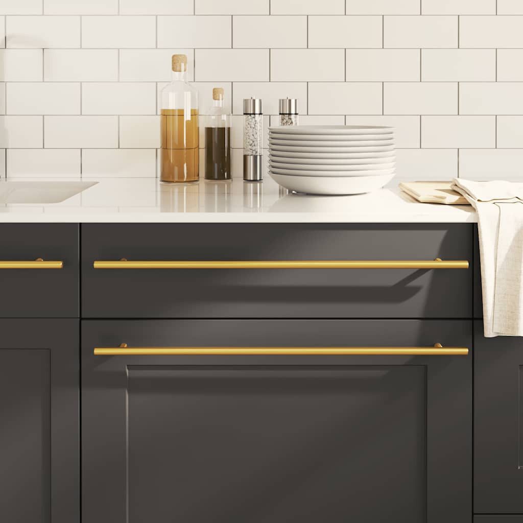 vidaXL Möbelgriff Möbelgriffe 5 Stk. Golden 480 mm Edelstahl (5-St) – Bild 2 von 5