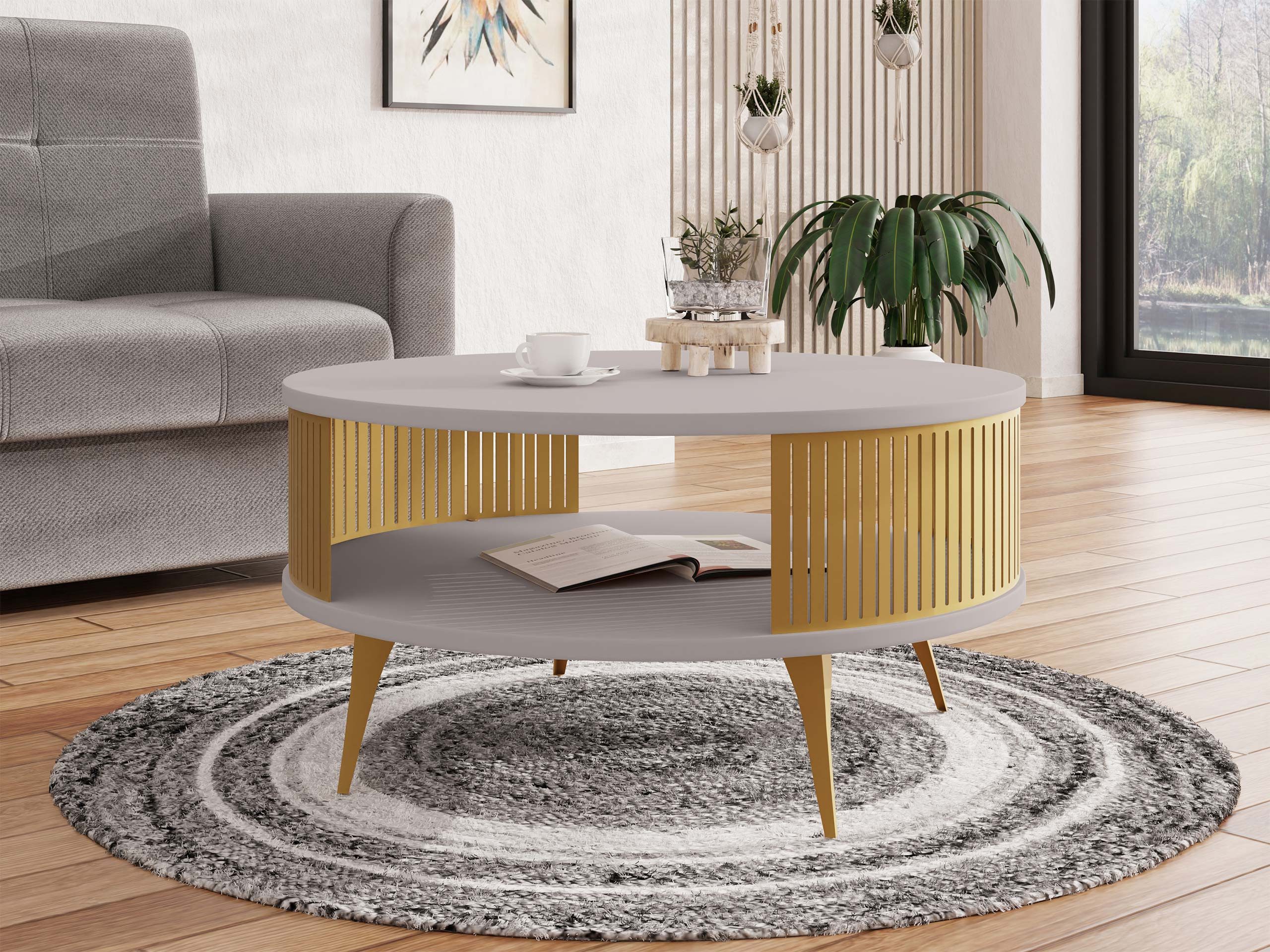 MIRJAN24 Couchtisch Roenni Gold, Beine und günstig online kaufen