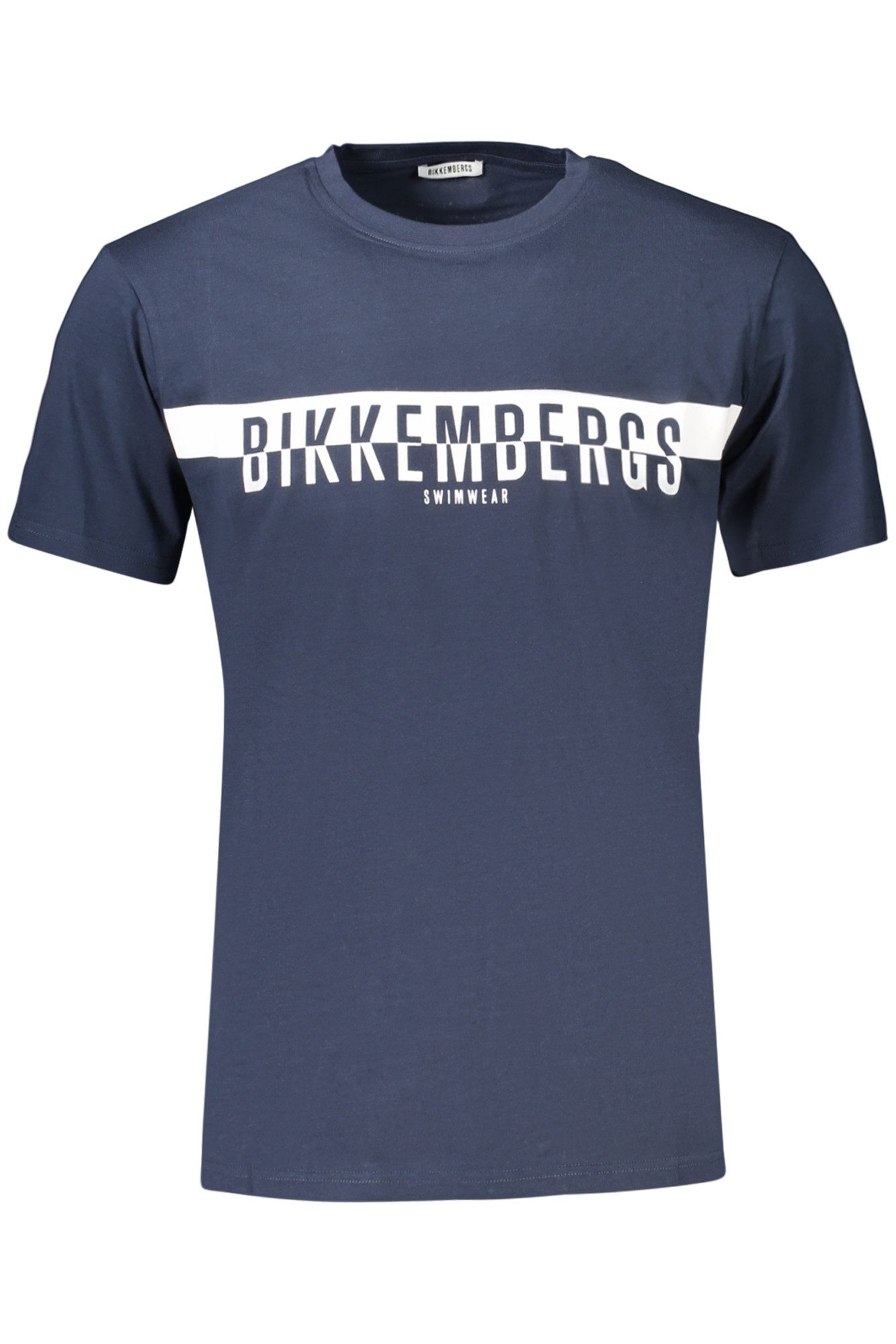 Bikkembergs T-Shirt Herren T-Shirt Blau mit Halb-Logo und