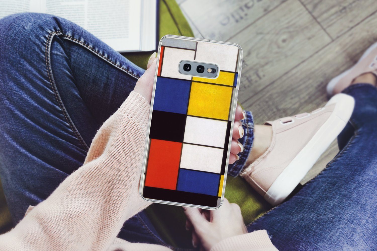 MuchoWow Handyhülle für Samsung Galaxy S10e Komposition A - Piet Mondrian, Phone Case, Silikon, Schutzhülle Dünn