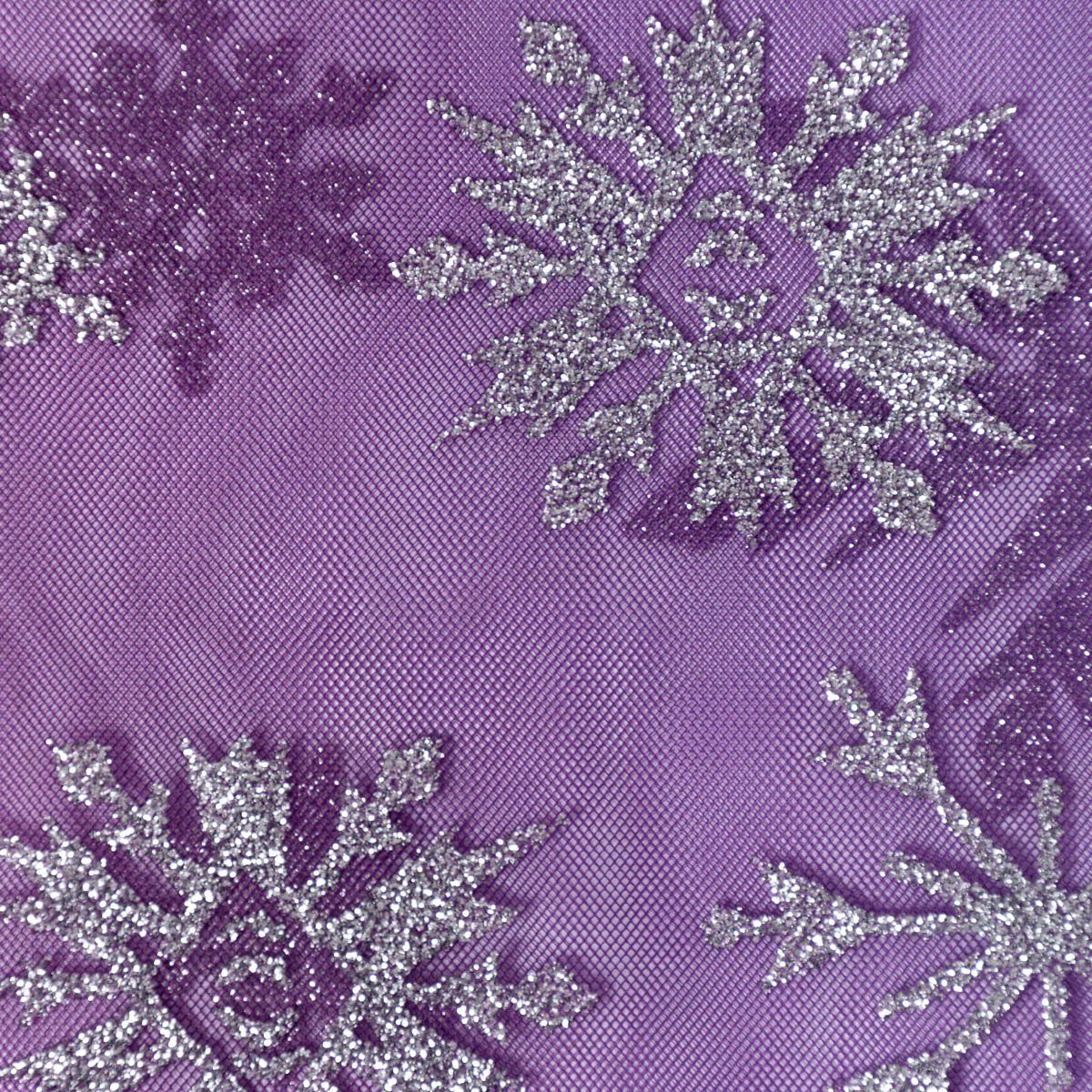 SCHÖNER LEBEN. Stoff Tüllstoff Meterware Farbverlauf Glitzerkristalle pink blau 155cm, mit Metallic-Effekt – Bild 3 von 5