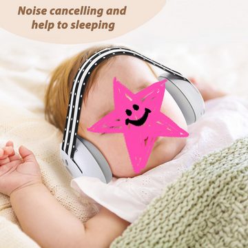 STERNENLICHT Kapselgehörschutz Gehörschutz für Babys bis 36 Monate, kein Druck auf die Fontanellen, (Rutschfest, gute Abdichtung, 1 St., 23 dB, Baby-Lärmschutzkopfhörer verhindern Gehörschäden), Verbessern Sie den Schlaf unterwegs mit dem verstellbaren Kopfband