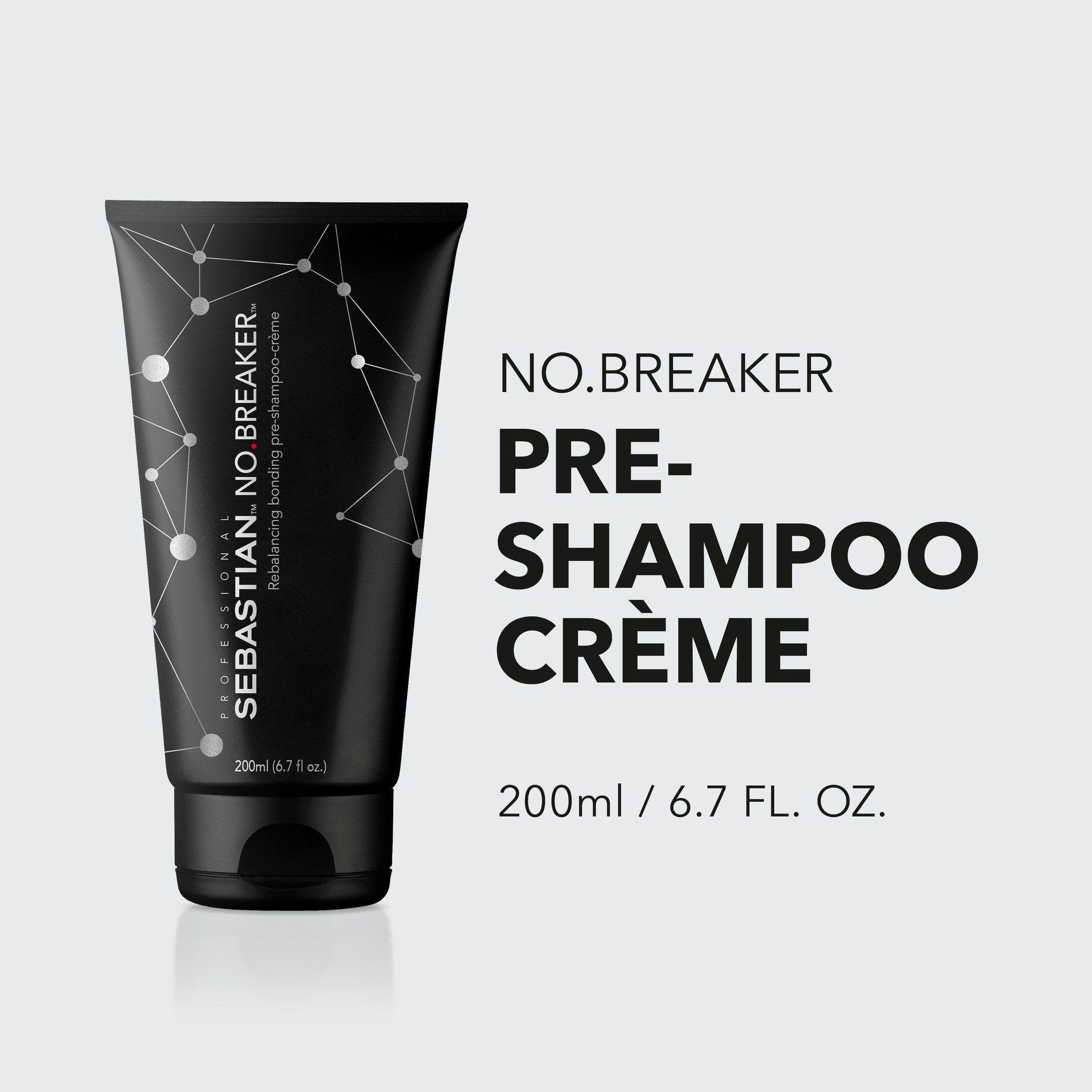 Sebastian Professional Haarshampoo NO BREAKER BONDING PRE-SHAMPOO CRÈME, gegen Haarbruch, stärkt das Haar, ultimativer Glanz