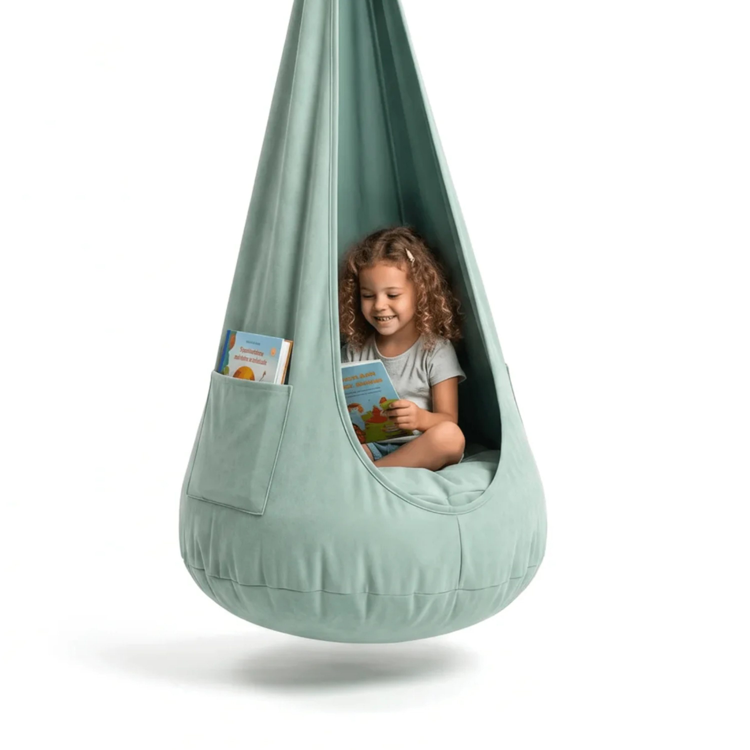 FAVRE Hängesessel Hängehöhle Kinder 2in1 mit herausnehmbarem Sitzkissen