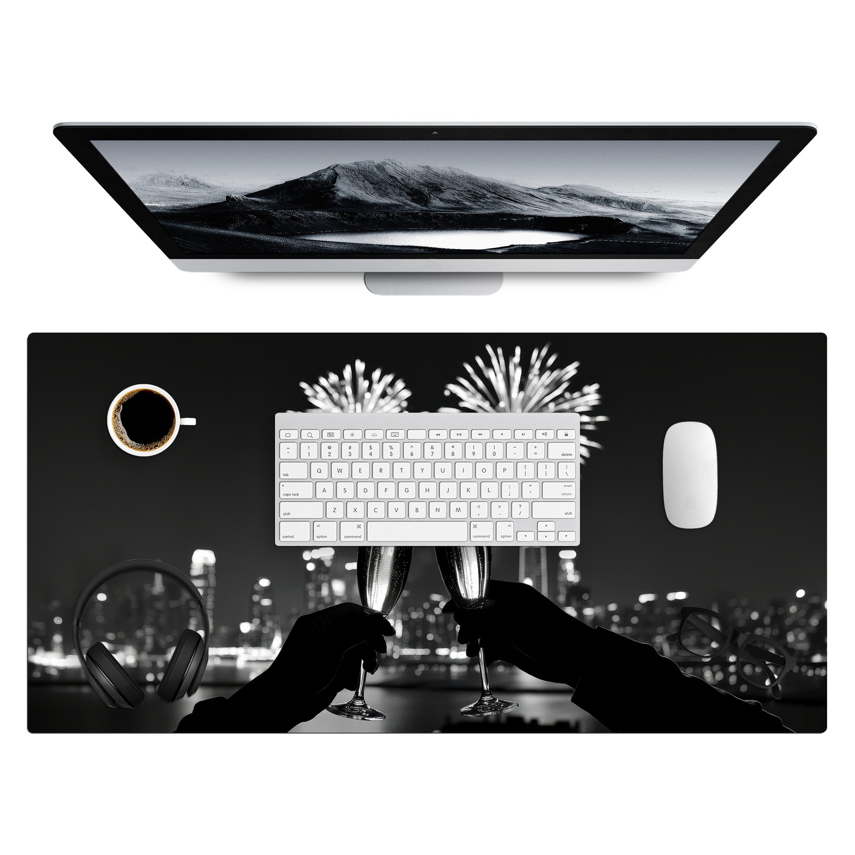 Cheers - Feuerwerk - Schwarz - Weiß