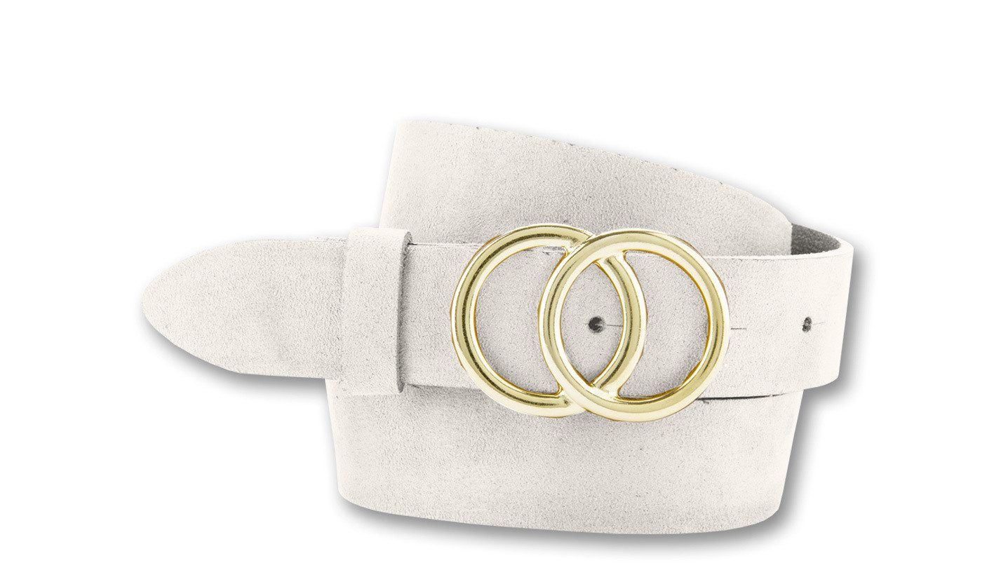 BERND GÖTZ Ledergürtel Ledergürtel aus Veloursleder mit modischer Goldschließe