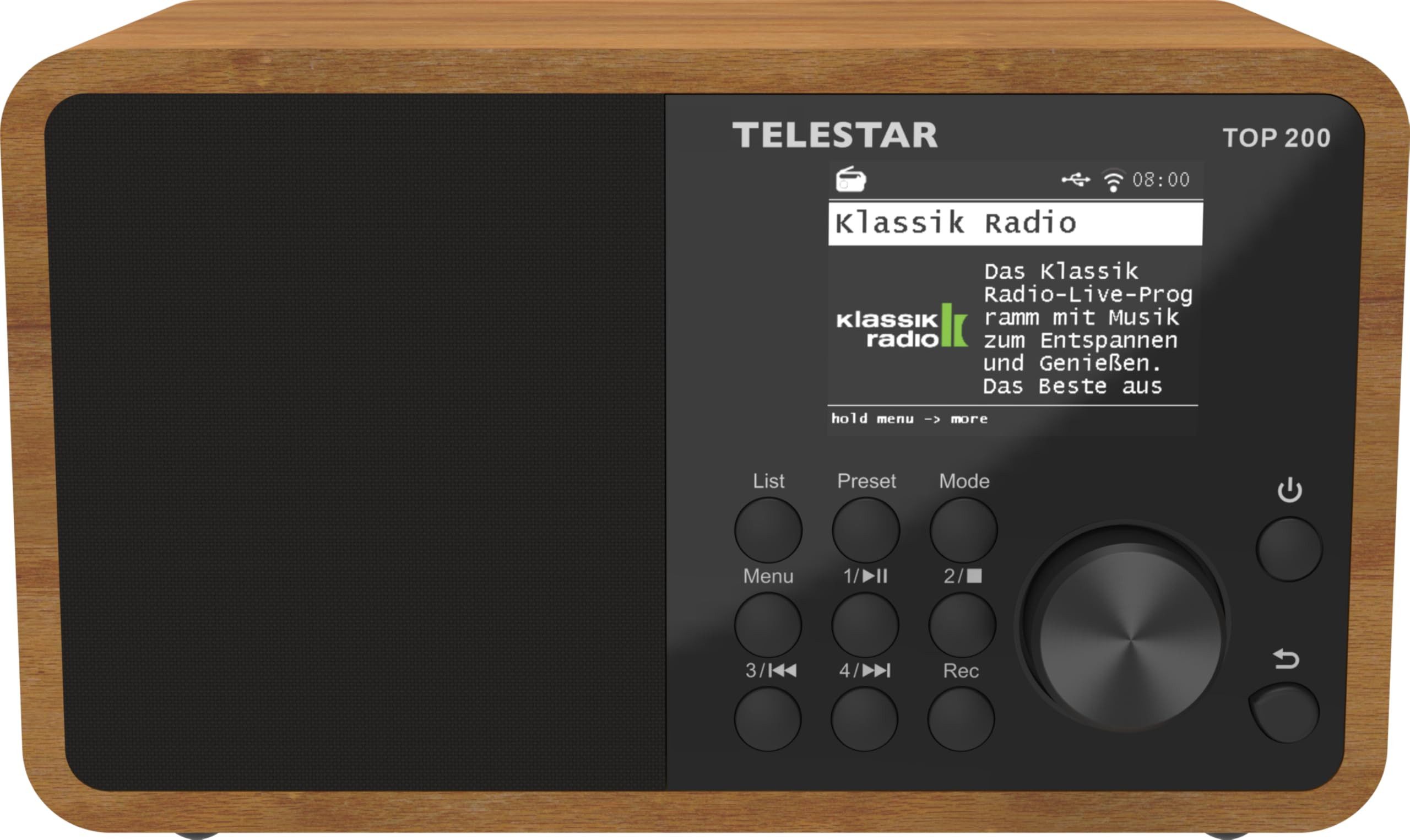 TELESTAR TOP 200 Holz Digitalradio (DAB) (DAB+ Internetradio mit Holzdesign)