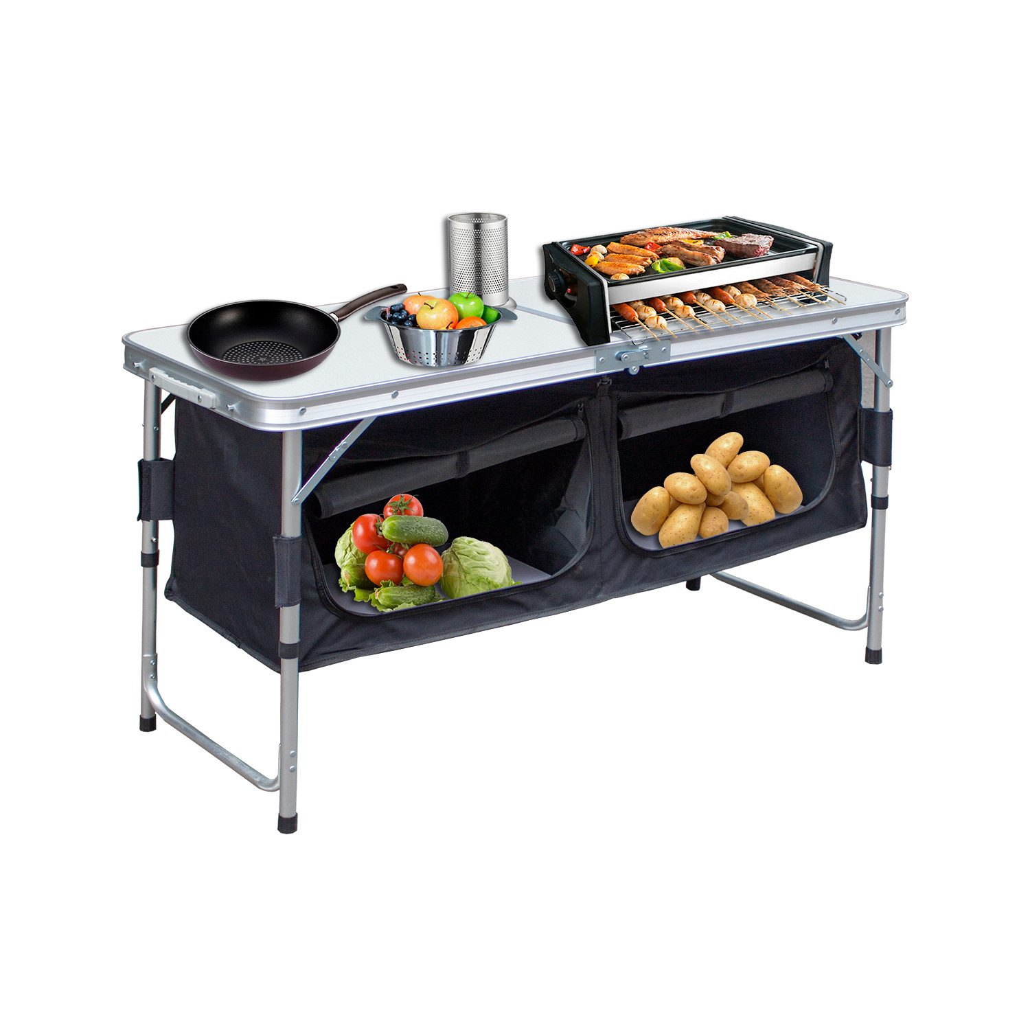 Clanmacy Campingtisch Campingtisch, Campingküche, Campingschrank, Reiseküch günstig online kaufen