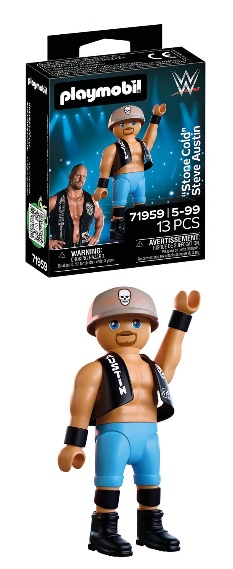 Playmobil® WWE "Stone Cold" Steve Austin (71959), WWE Konstruktions-Spielset, Made in Europe