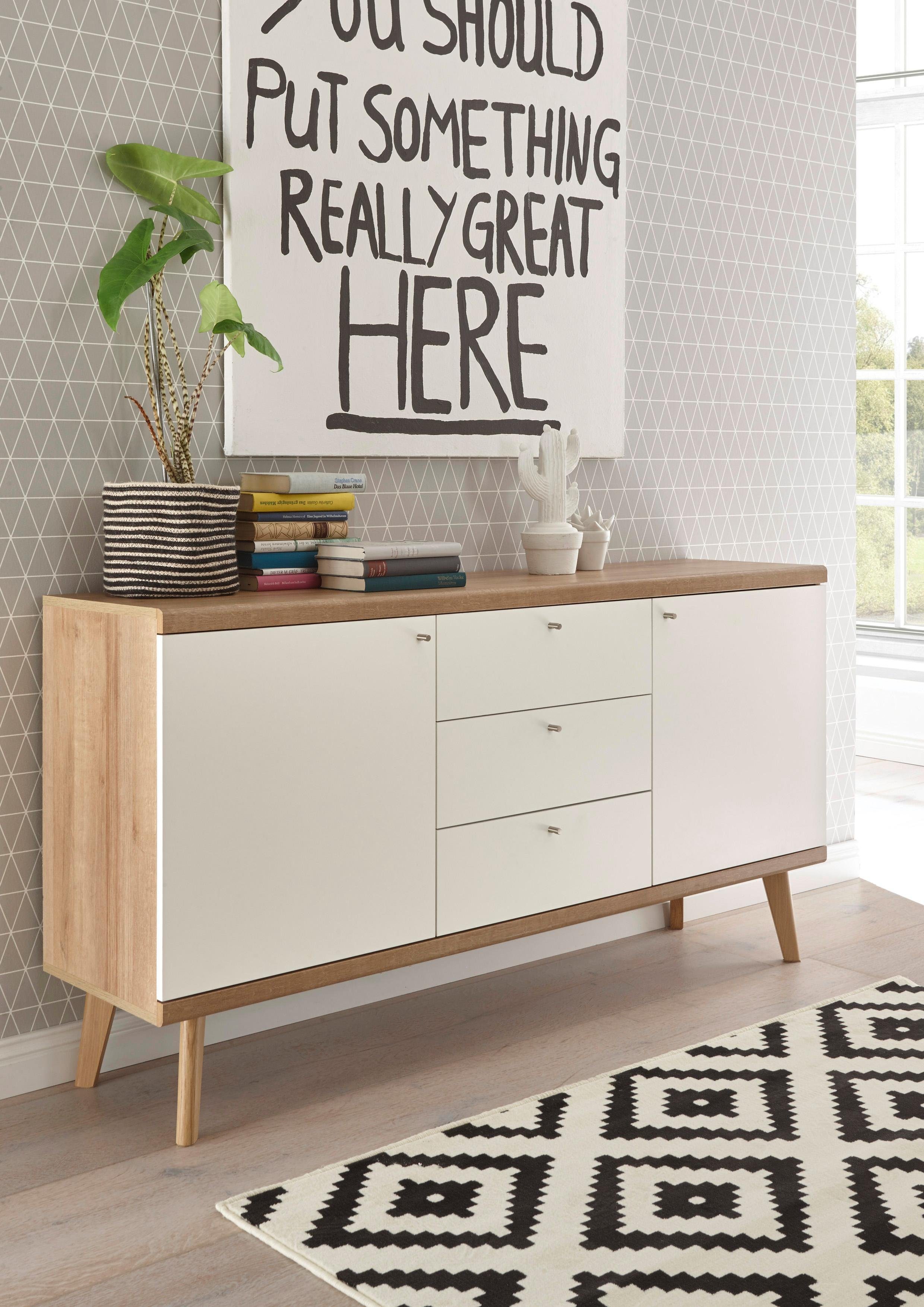 Home affaire Sideboard Merle, im skandinavischen Design, Breite 160 cm günstig online kaufen